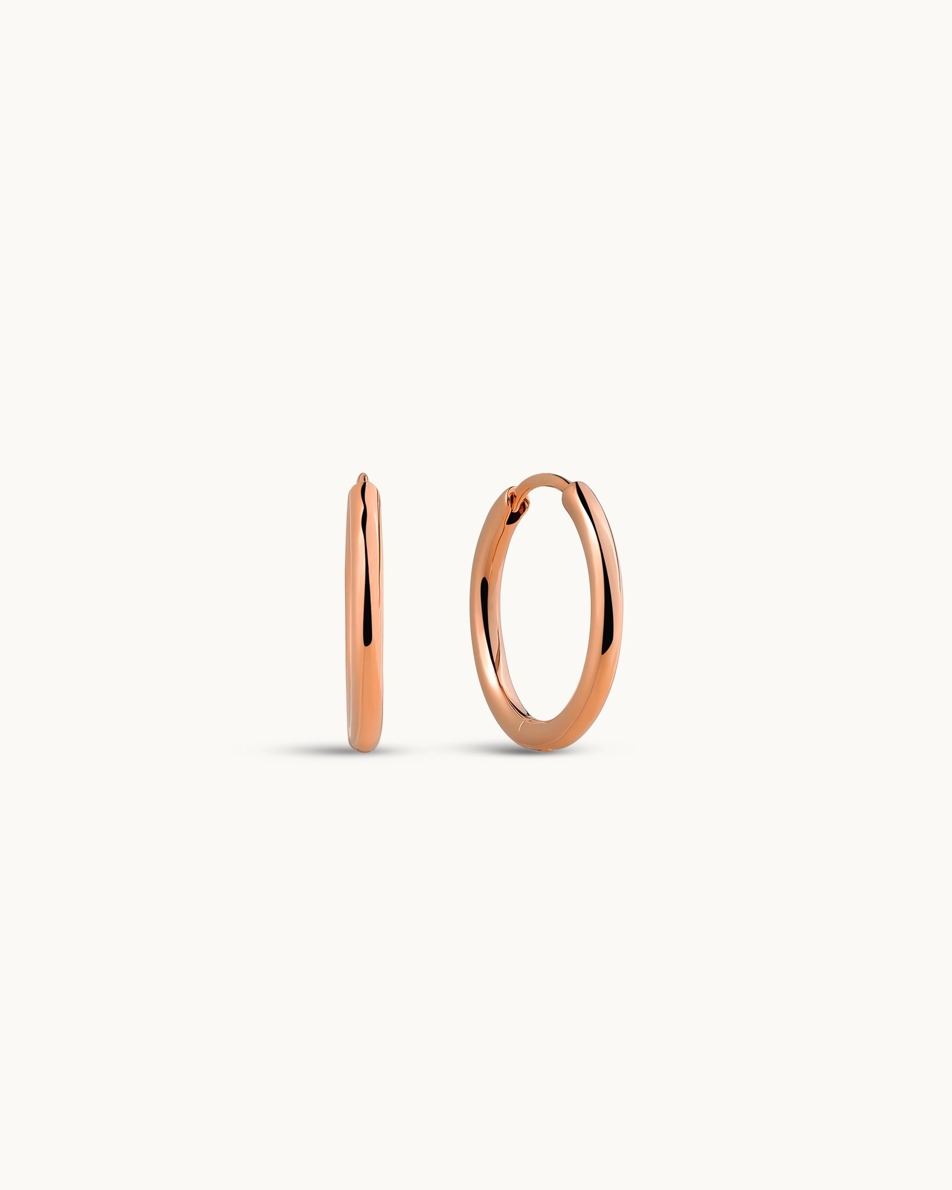 Ella Hoop Earrings in Rose Gold
