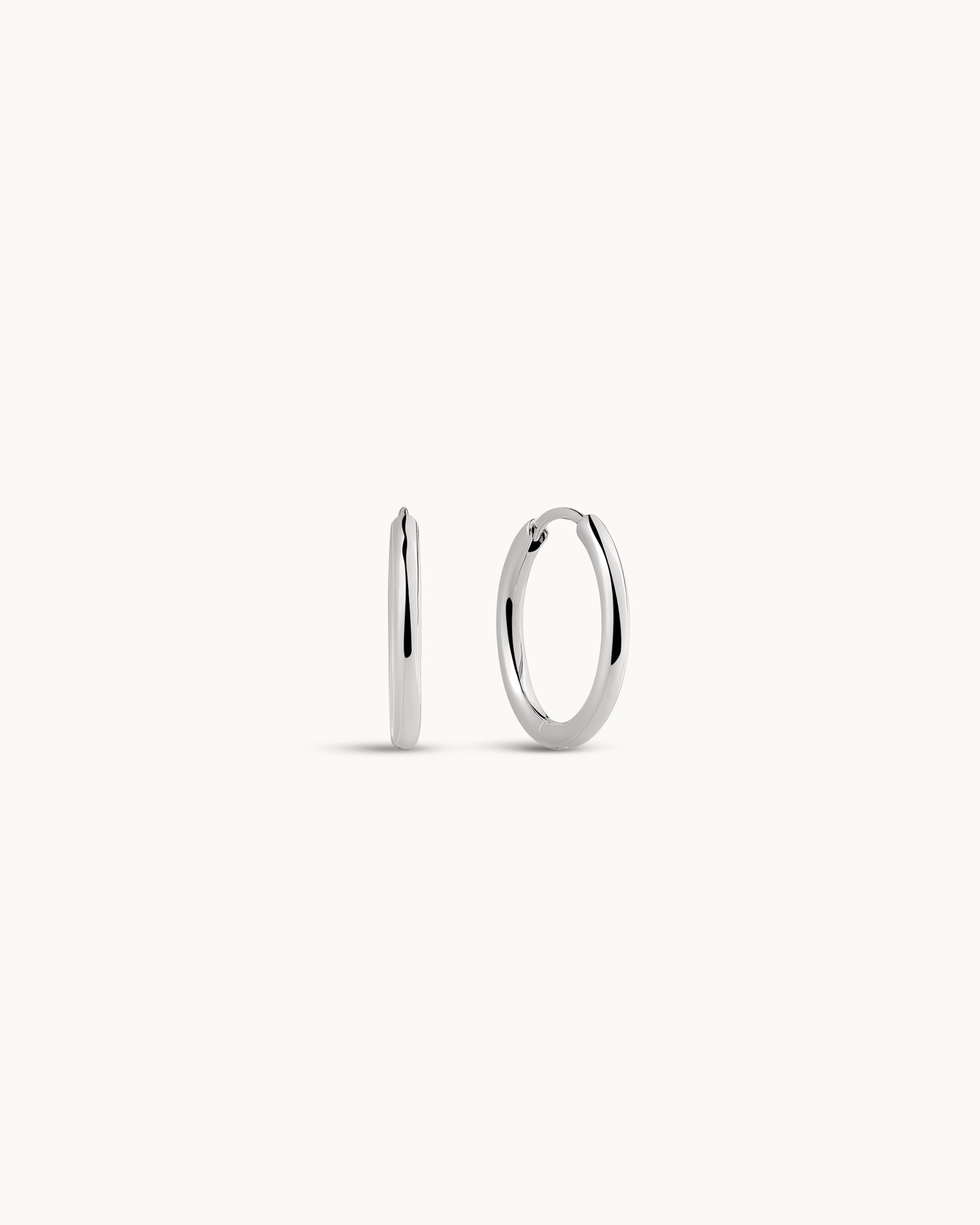 Ella Hoop Earrings in Silver