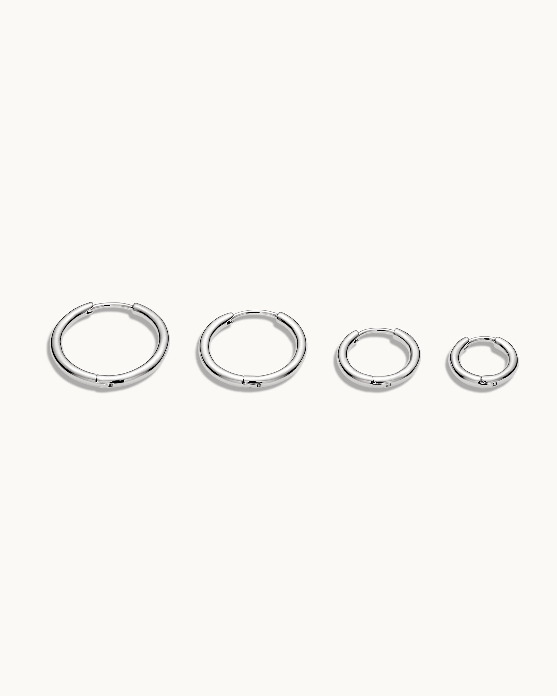 Ella Hoop Earrings in Silver