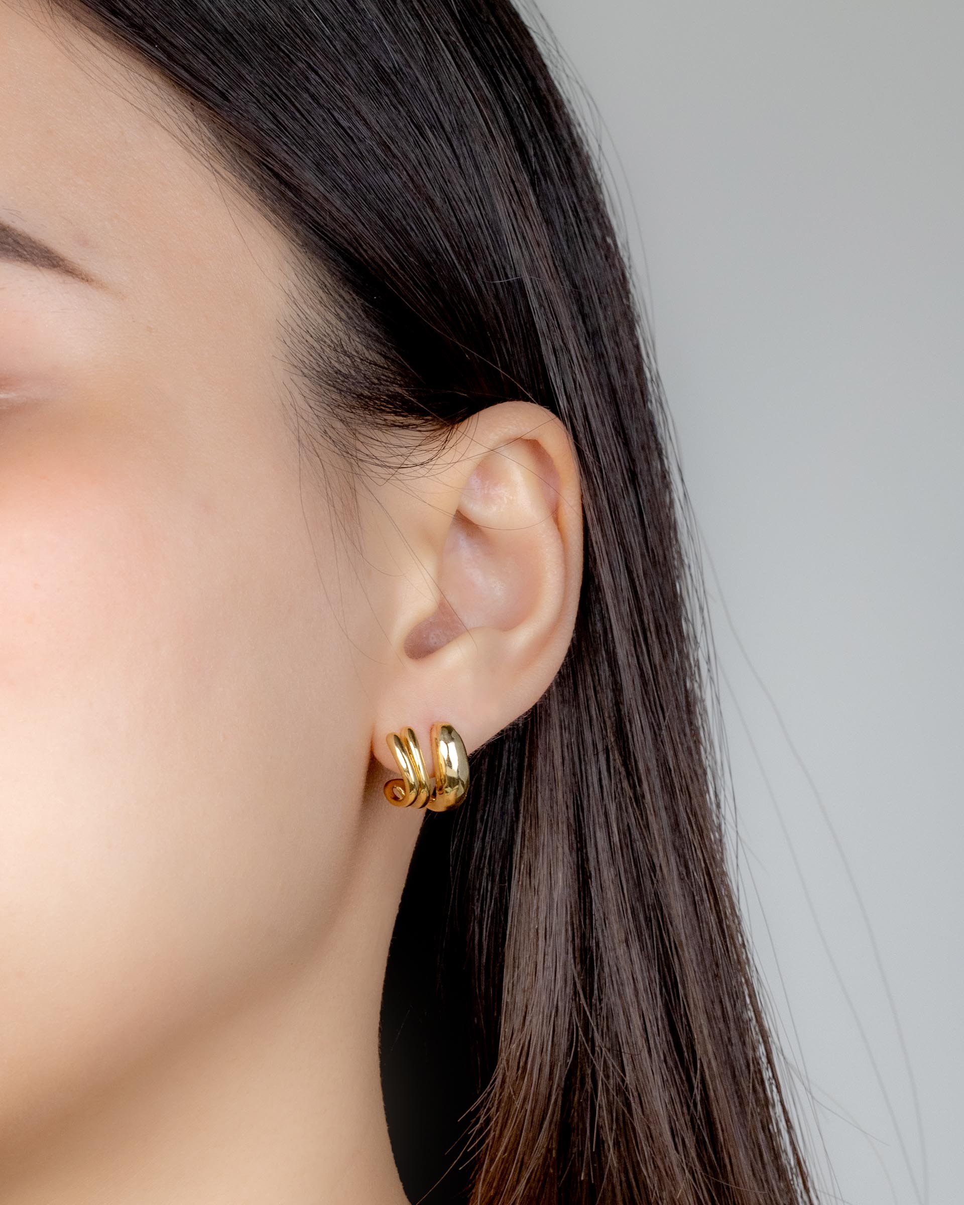 Kiersten Suspender Earrings in Gold