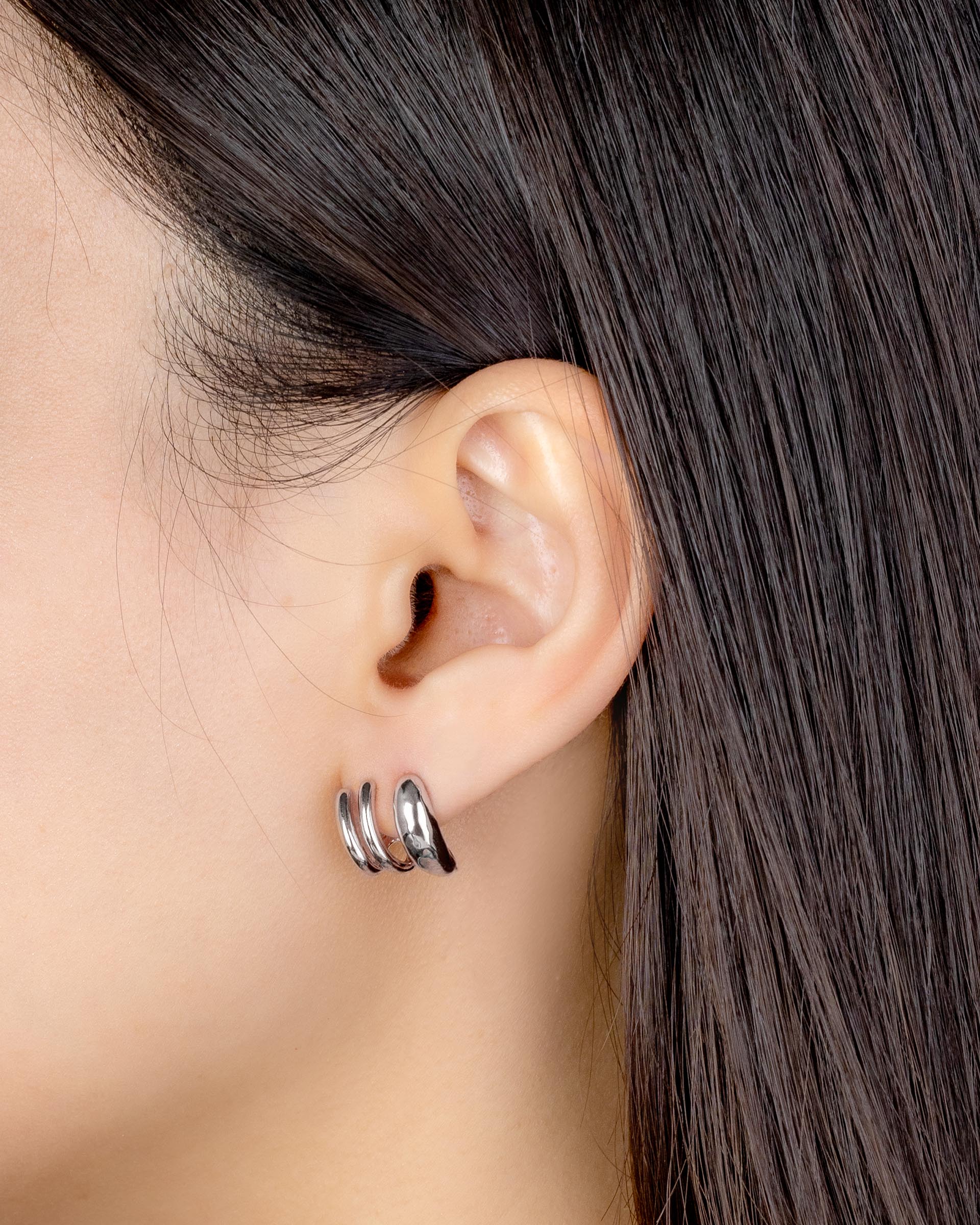 Kiersten Suspender Earrings in Silver