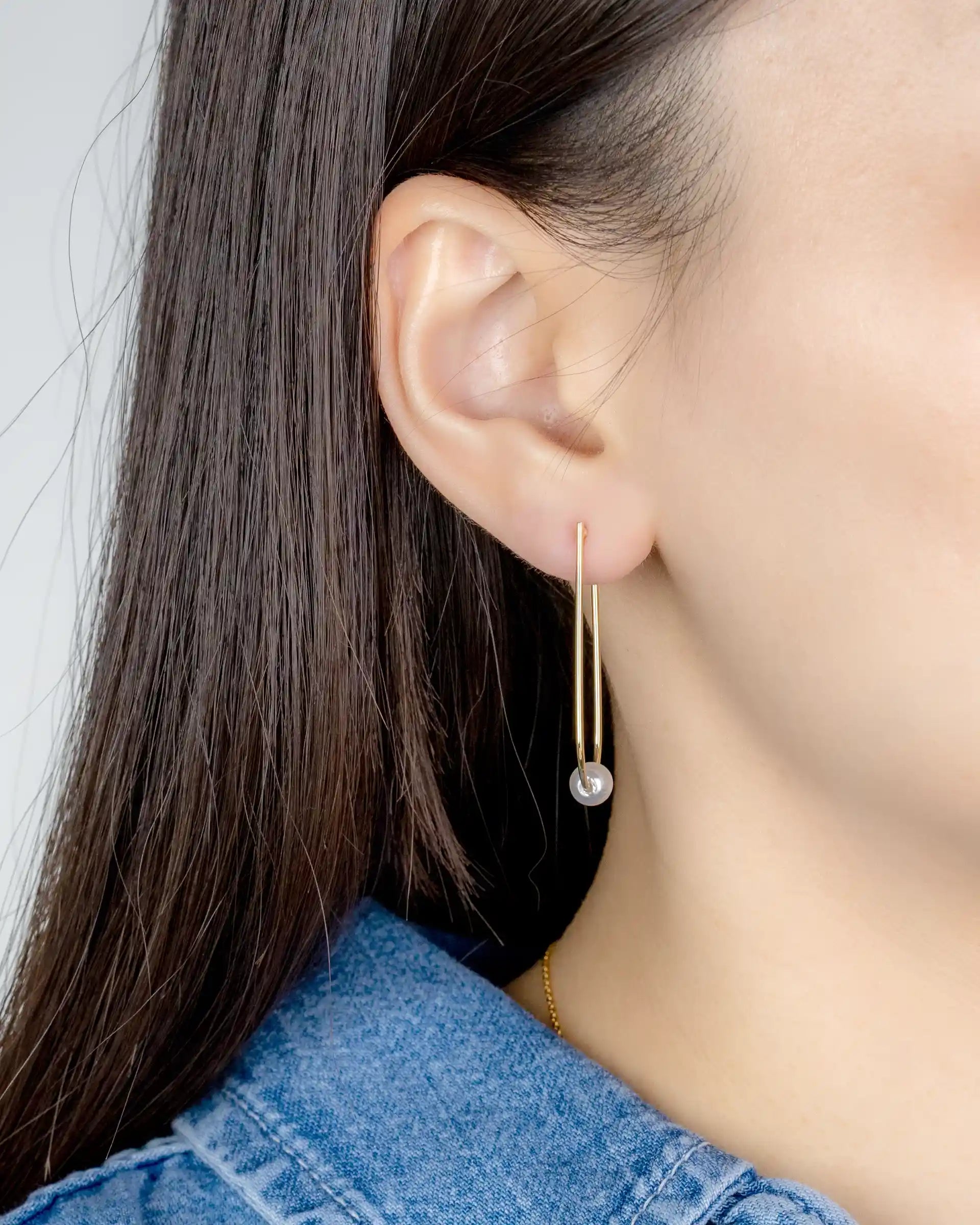 Tanisha Pearl Drop Earrings in Gold