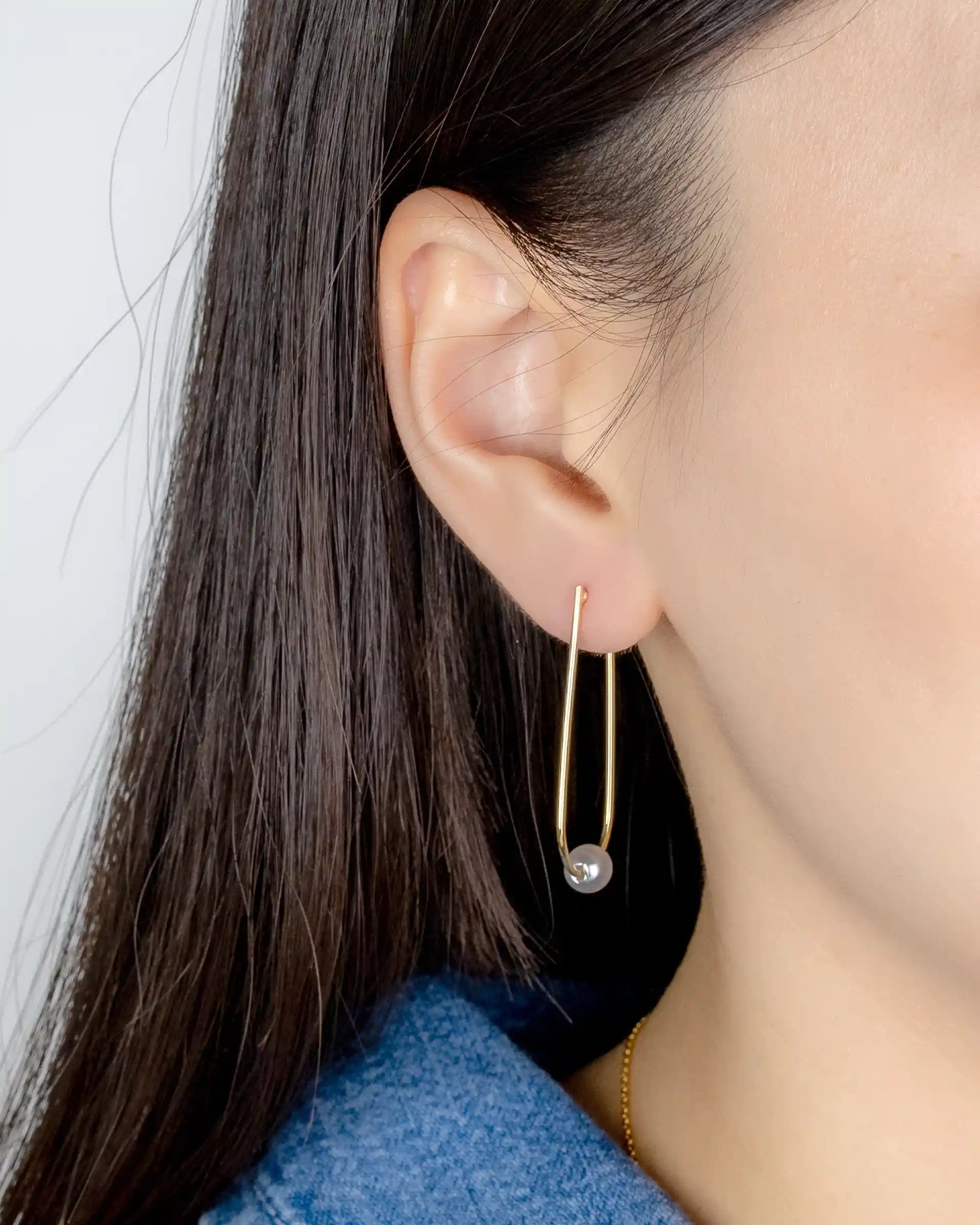 Tanisha Pearl Drop Earrings in Gold