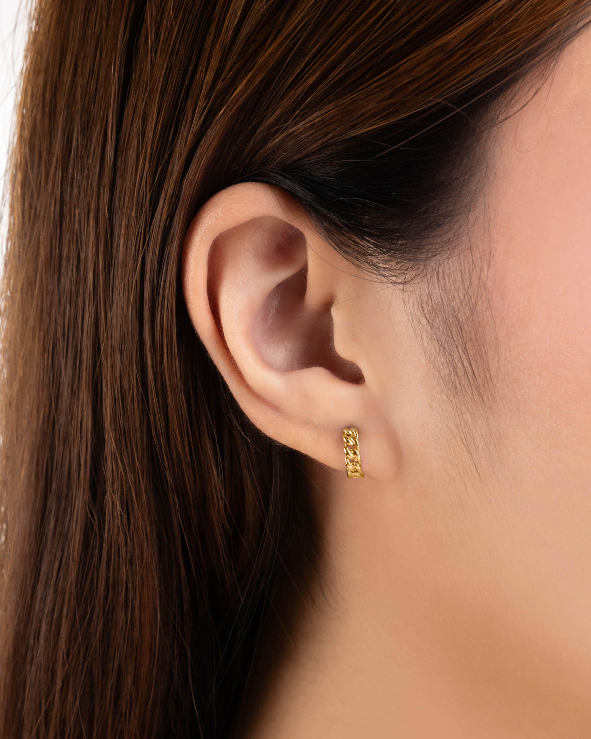 Kaylani Huggie Earrings in Gold