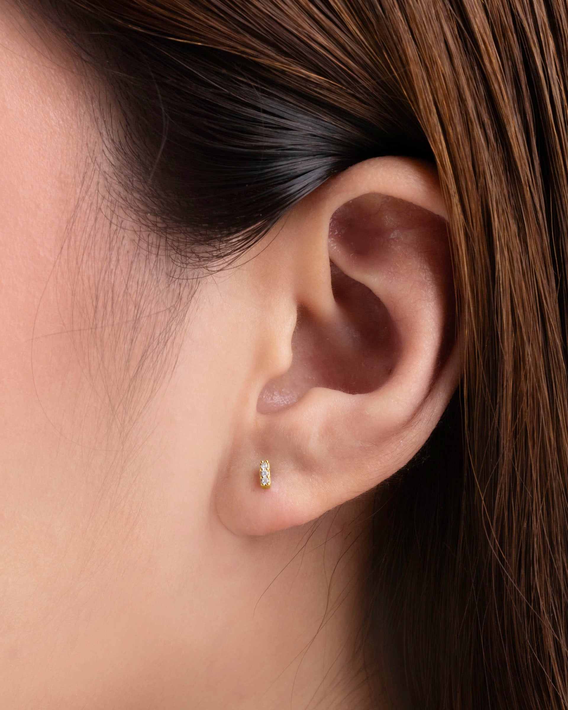 Alannah Stud Earrings in Gold