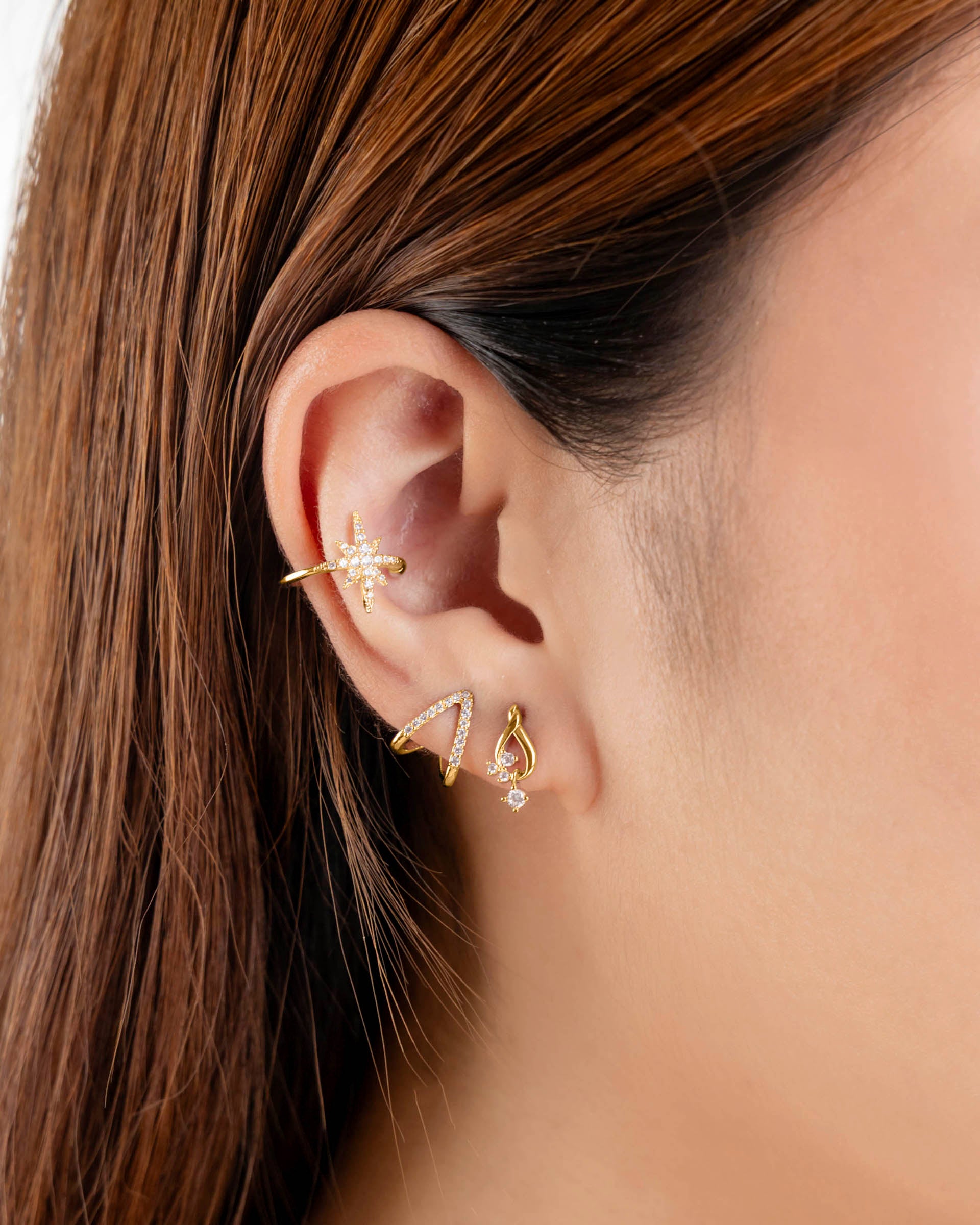 Marcella Stud Earrings in Gold