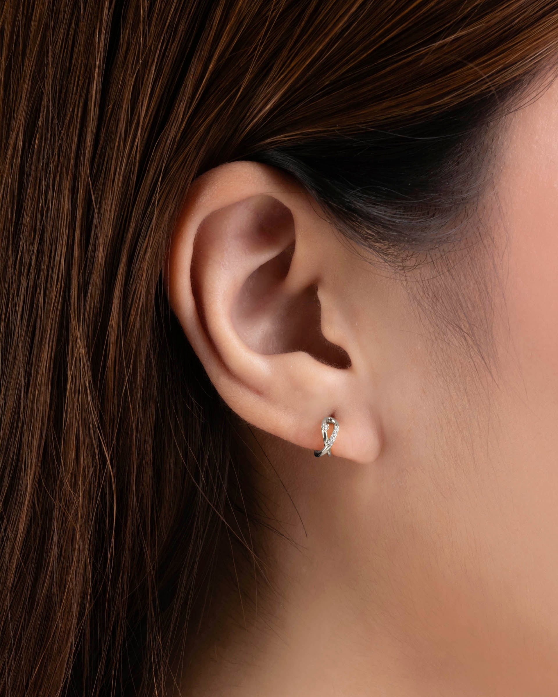 Prue Infinity Stud Earrings in Silver