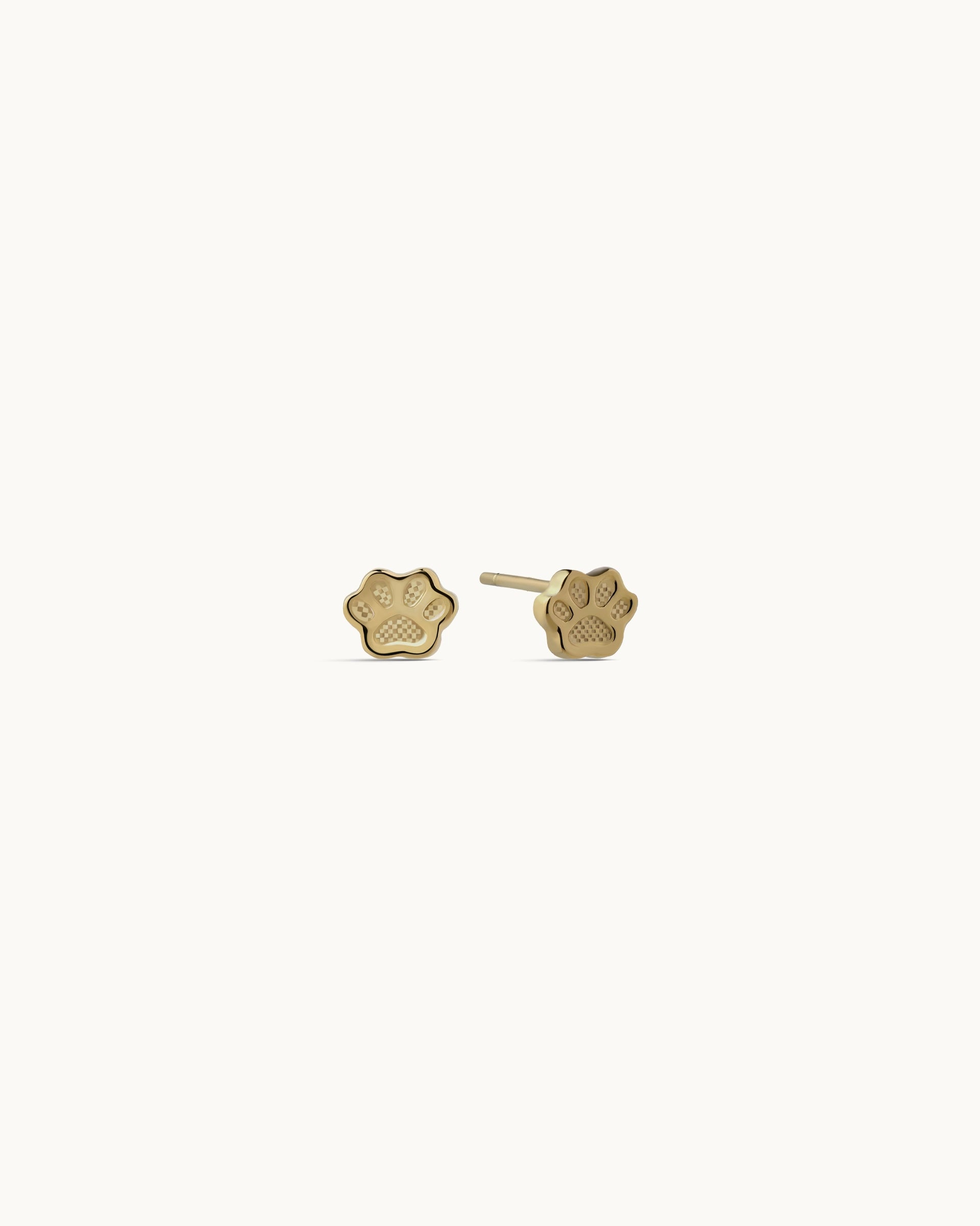 Coco Paw Stud Earrings in Gold