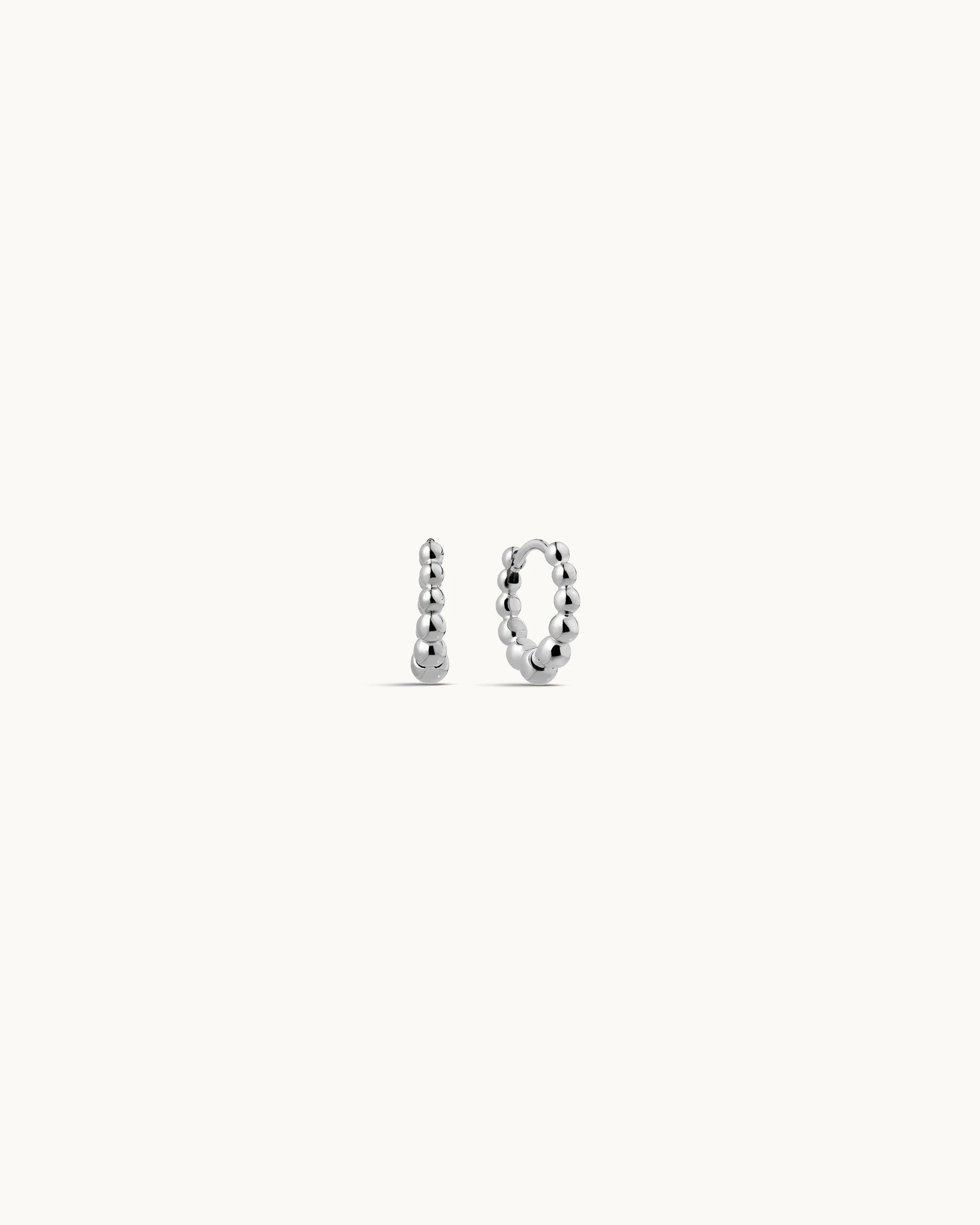 Siena Hoop Earrings in Silver