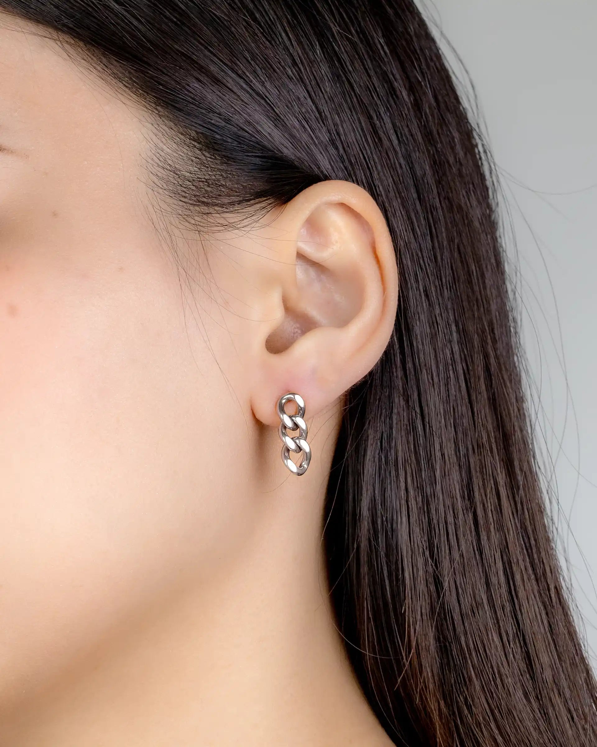 Macey Drop Earrings in Silver