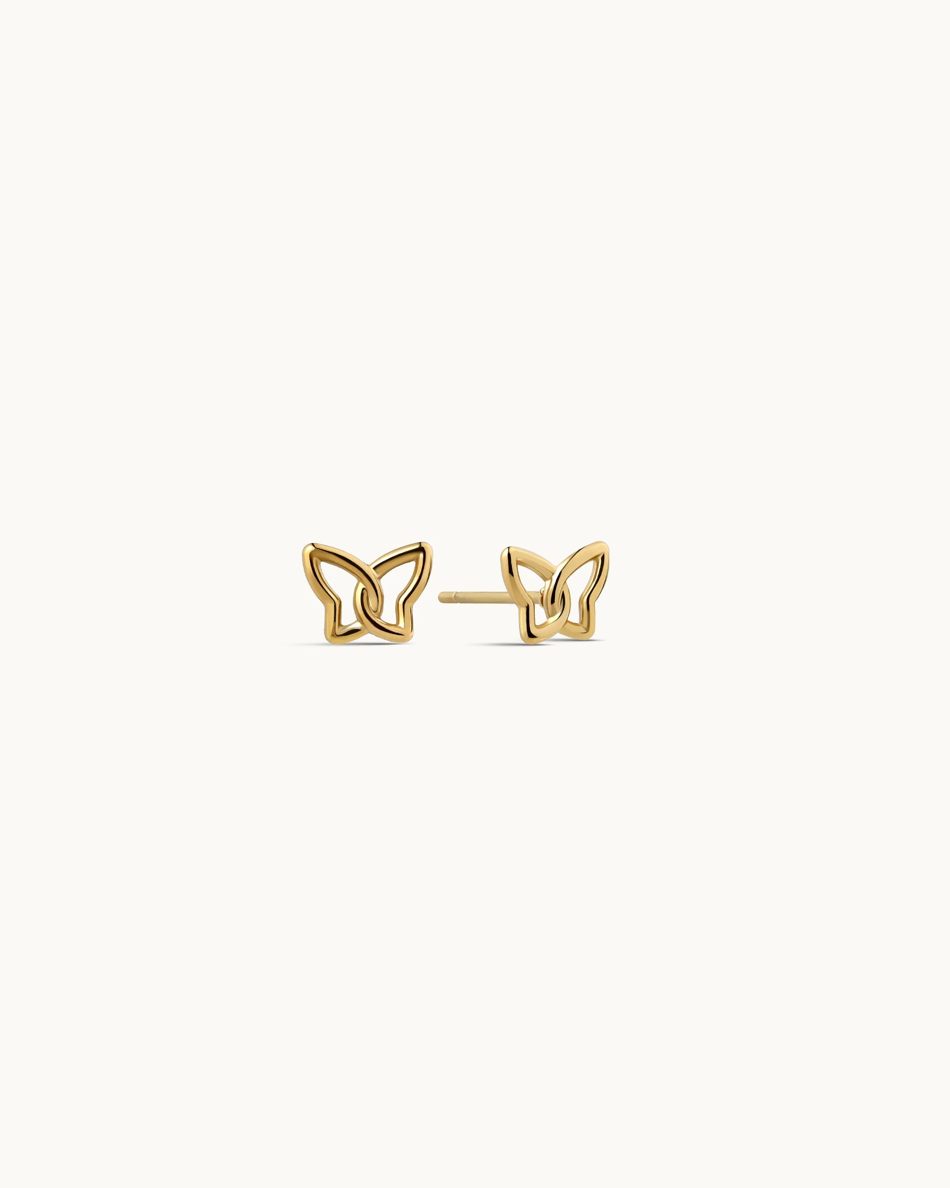 Ingrid Butterfly Stud Earrings in Gold