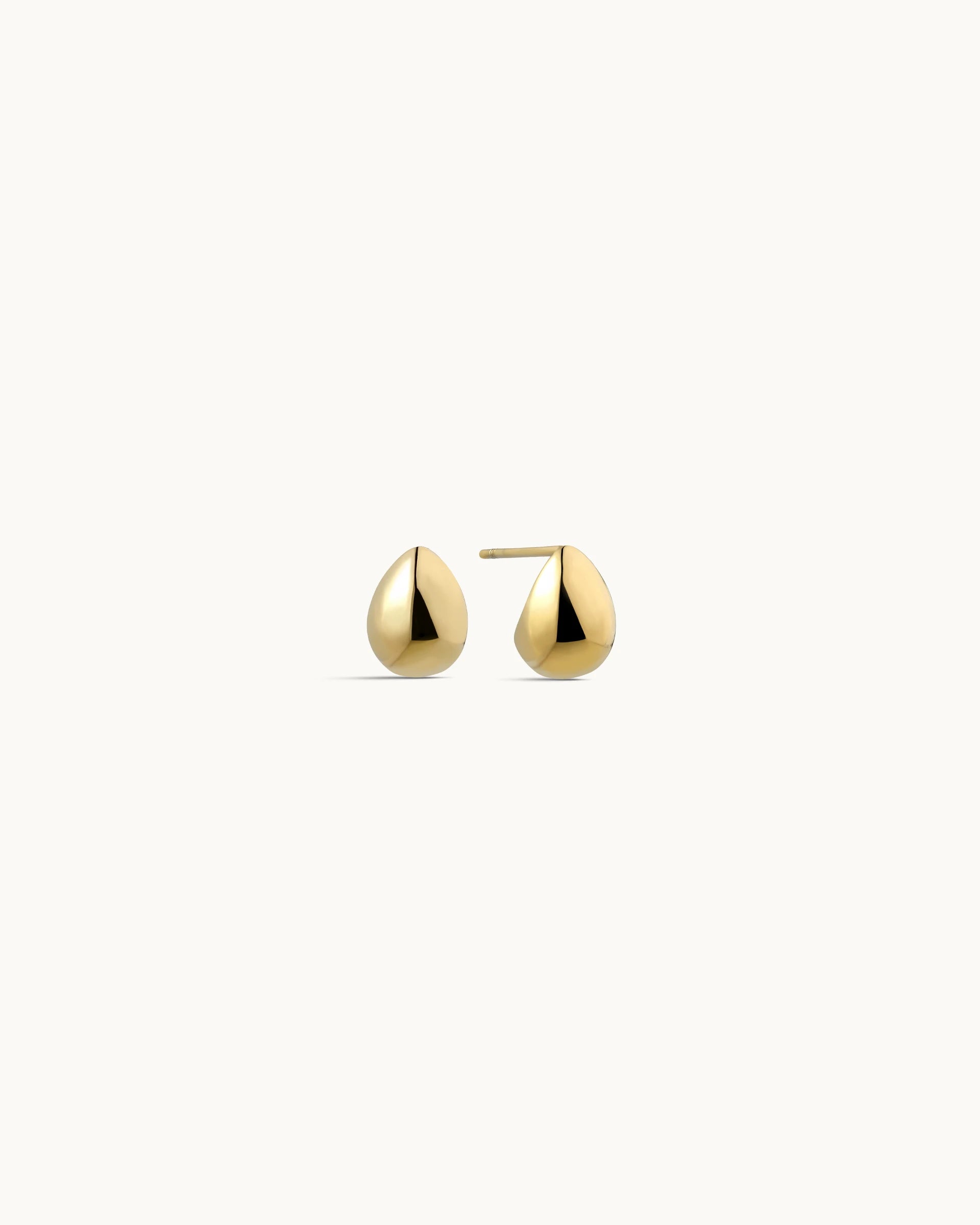 Lara Teardrop Stud Earrings in Gold