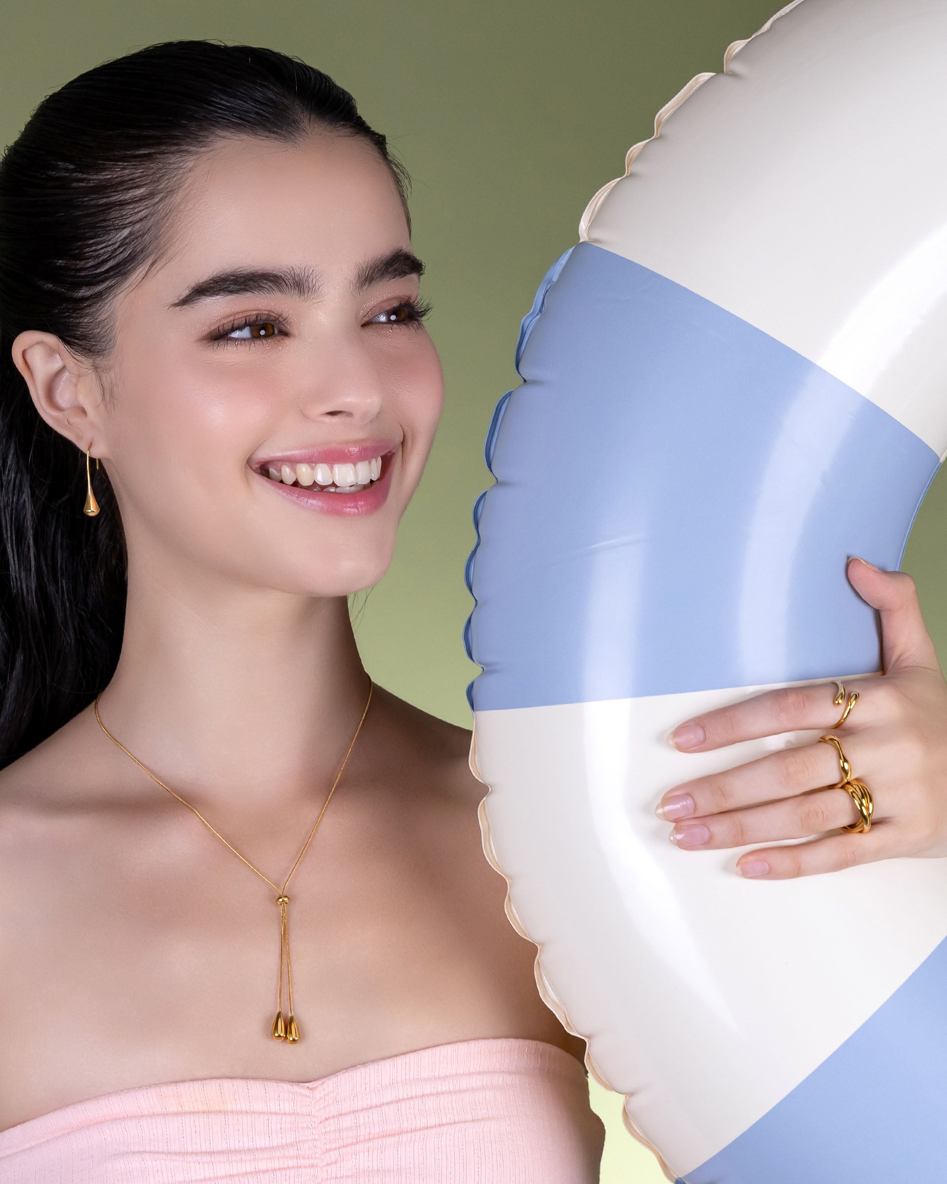 Christine Teardrop Earrings in Gold