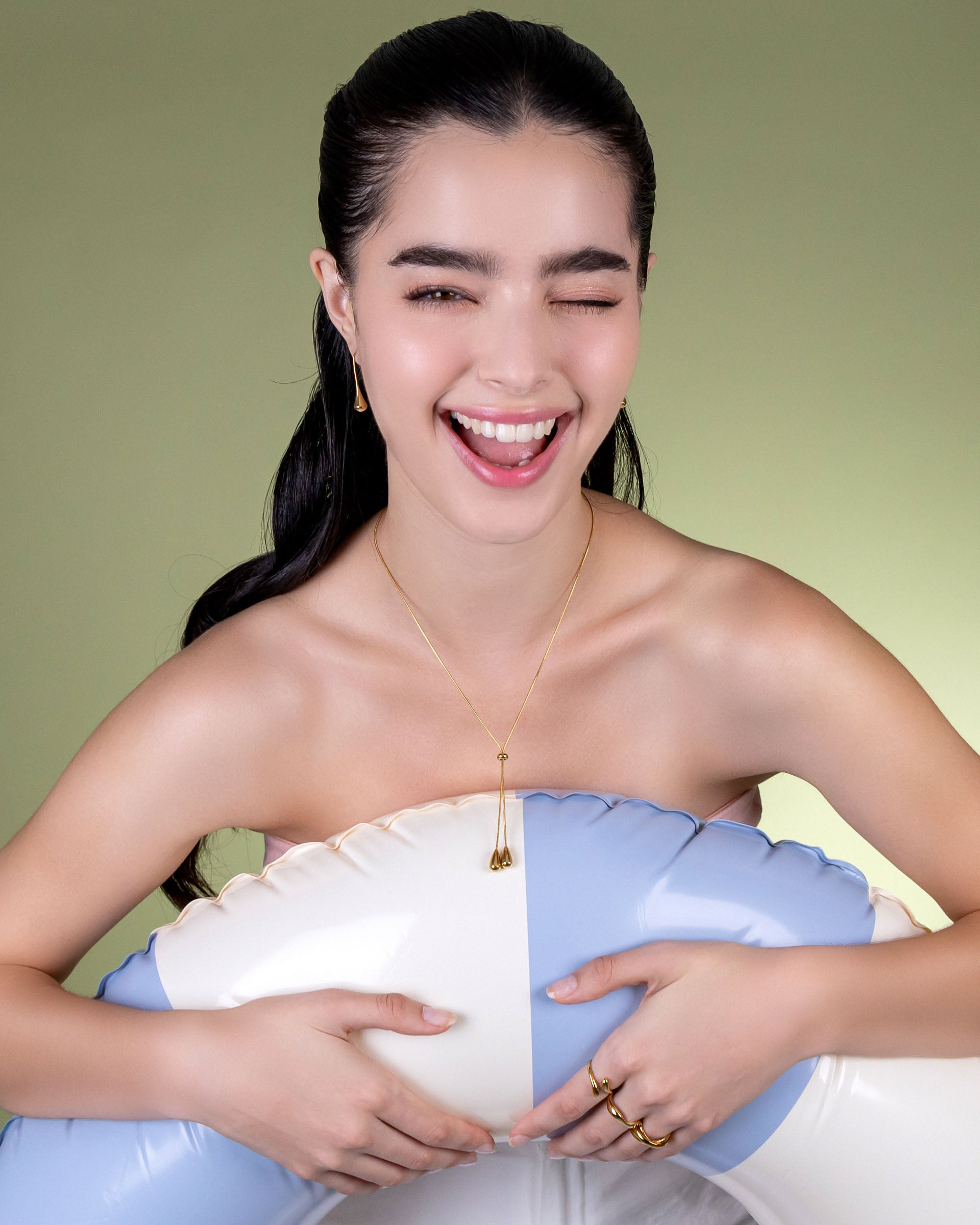 Christine Teardrop Earrings in Gold