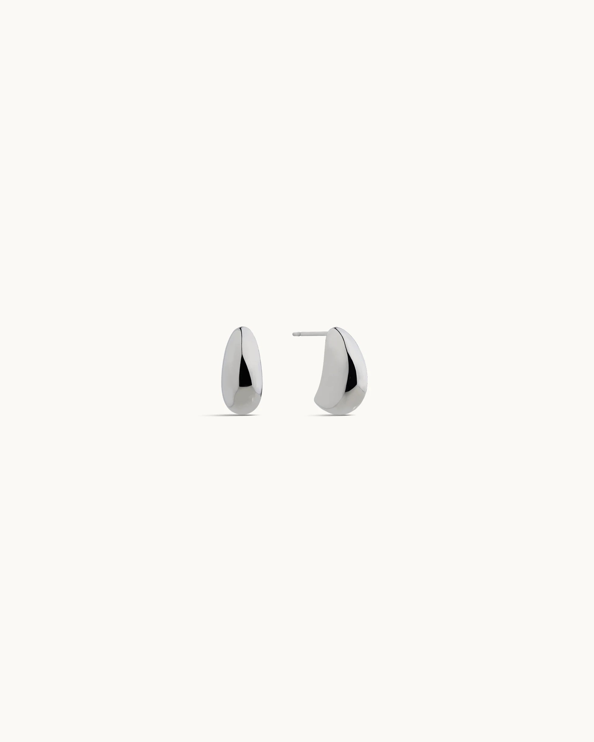 Clarissa Teardrop Stud Earrings in Silver