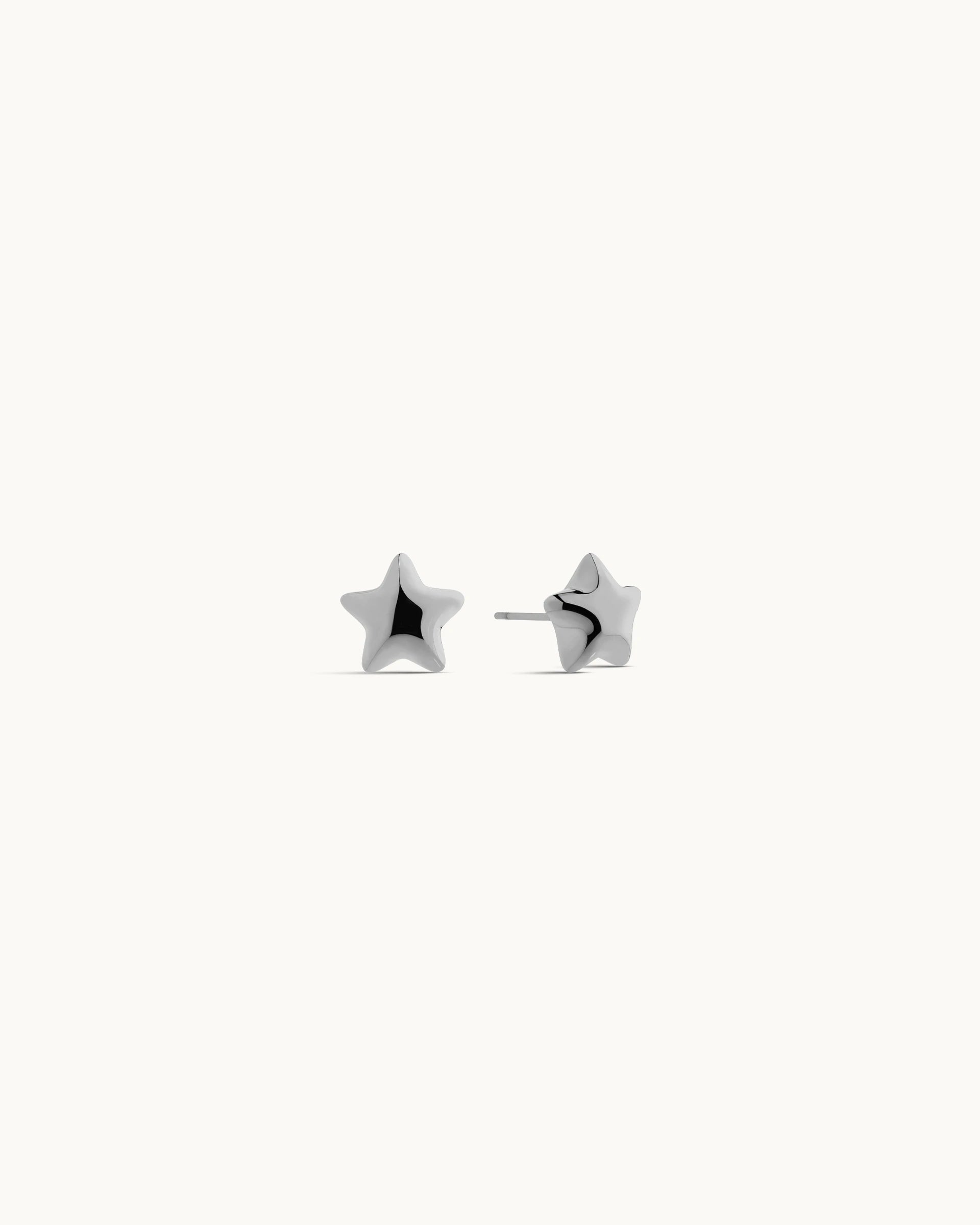 Rhoda Star Stud Earrings in Silver