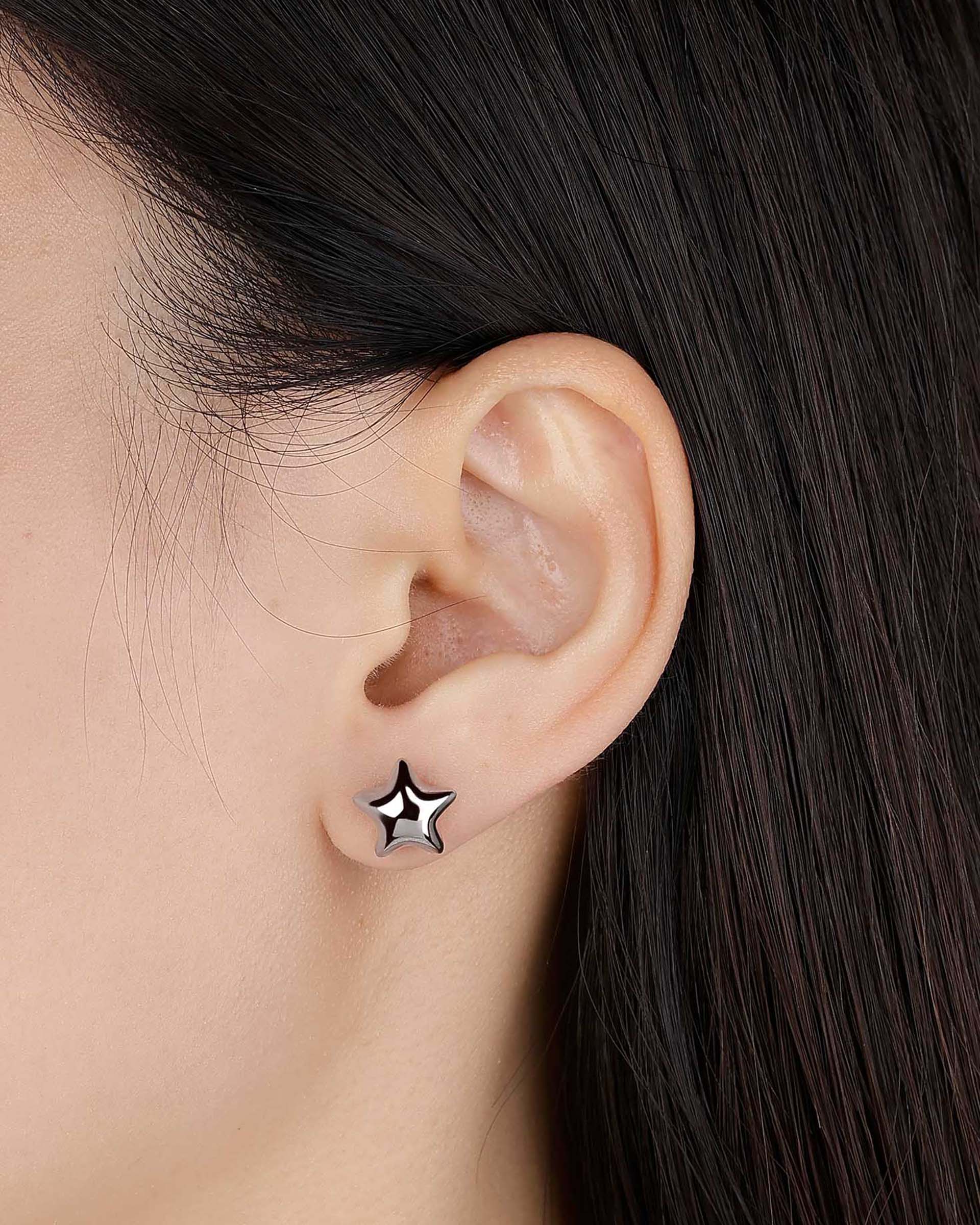 Rhoda Star Stud Earrings in Silver