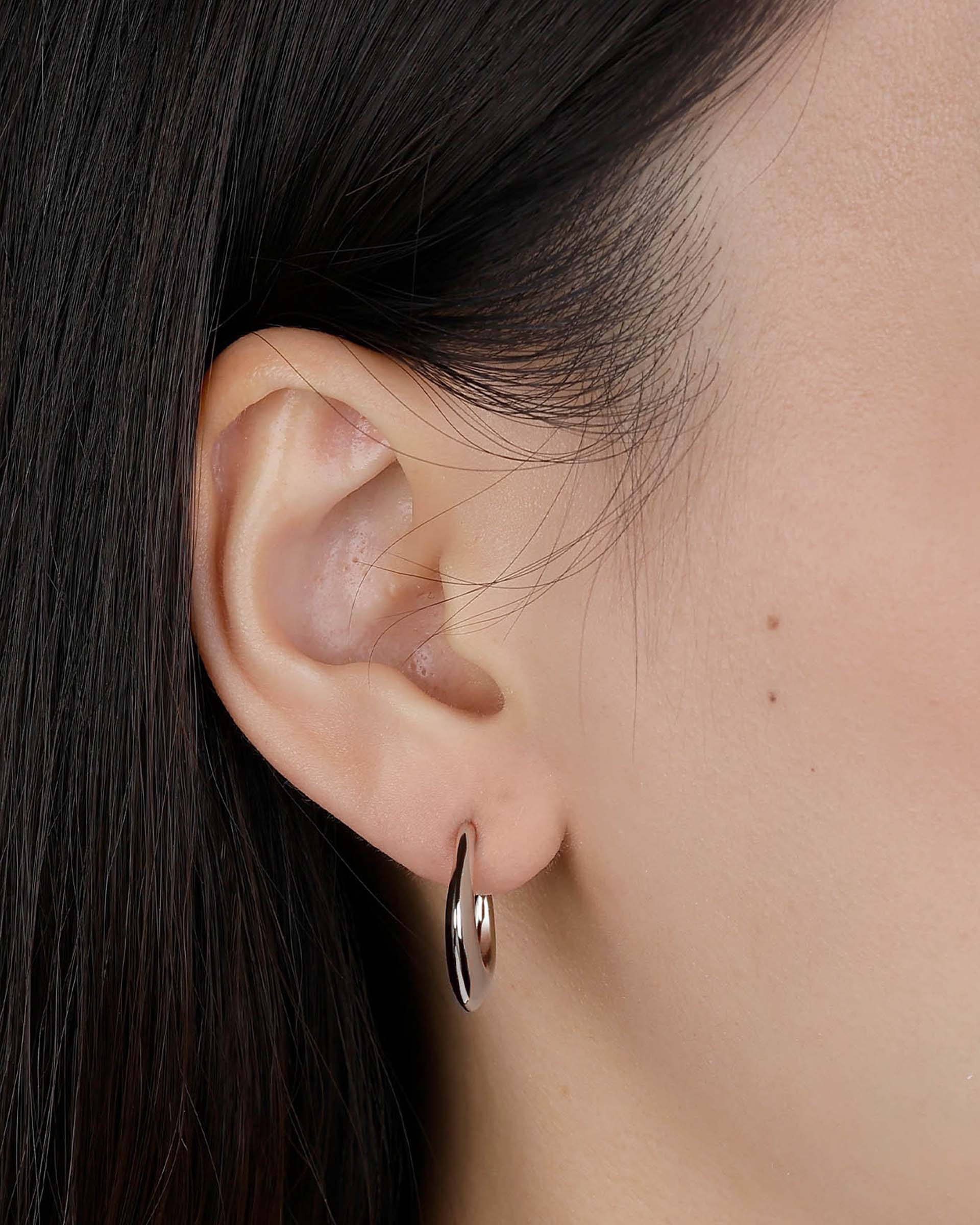 Kristine Hoop Earrings in Silver