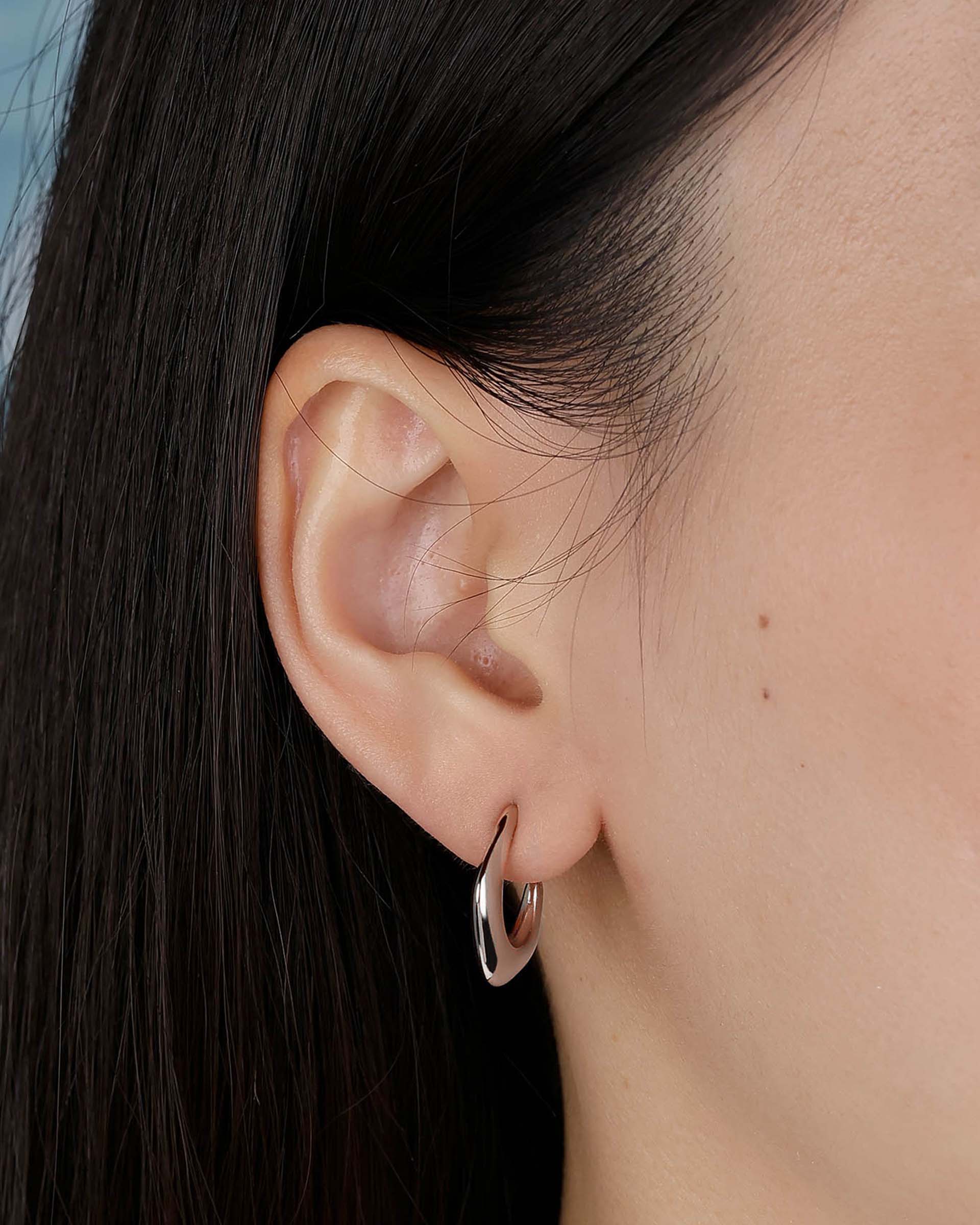 Kristine Hoop Earrings in Silver