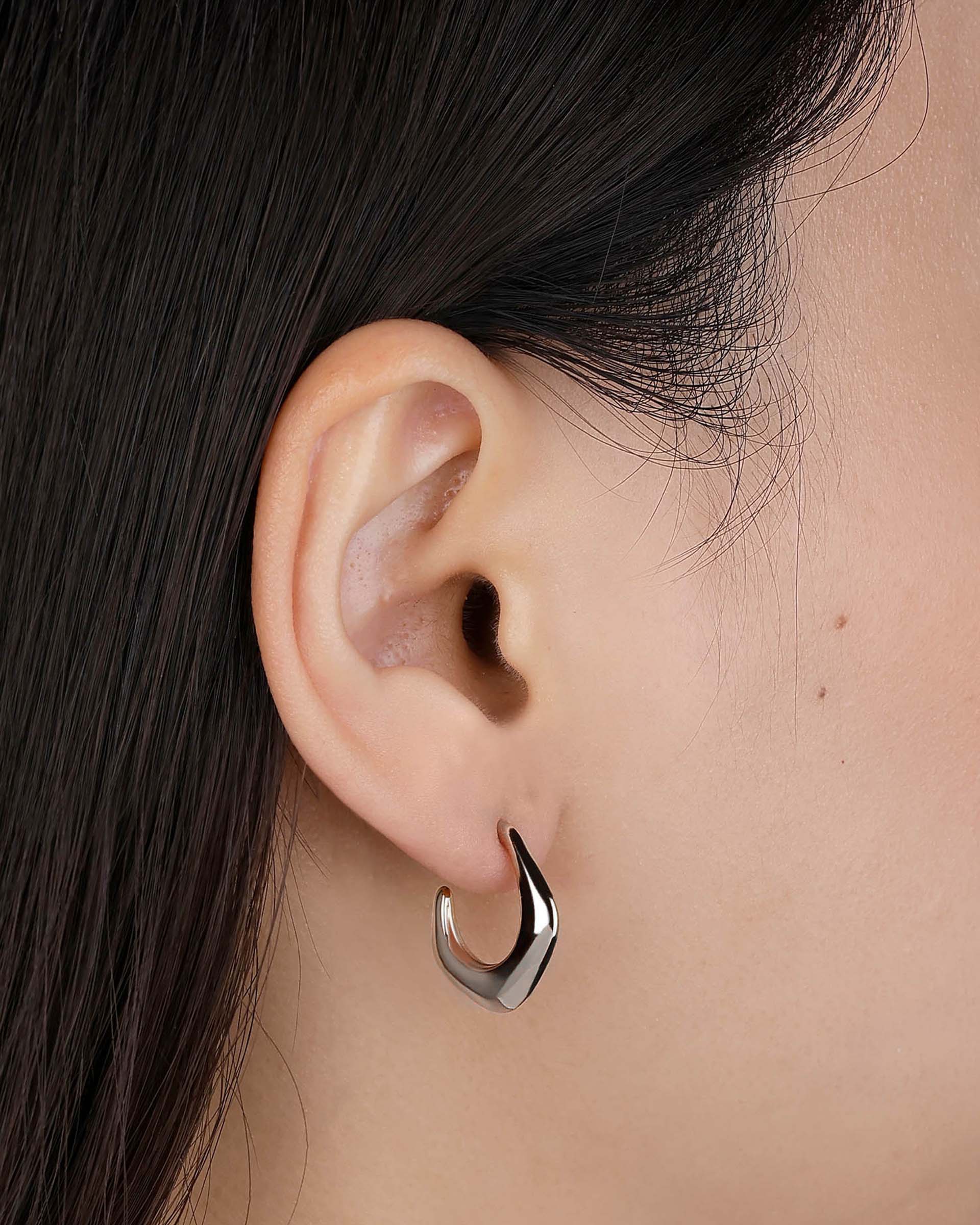 Kristine Hoop Earrings in Silver
