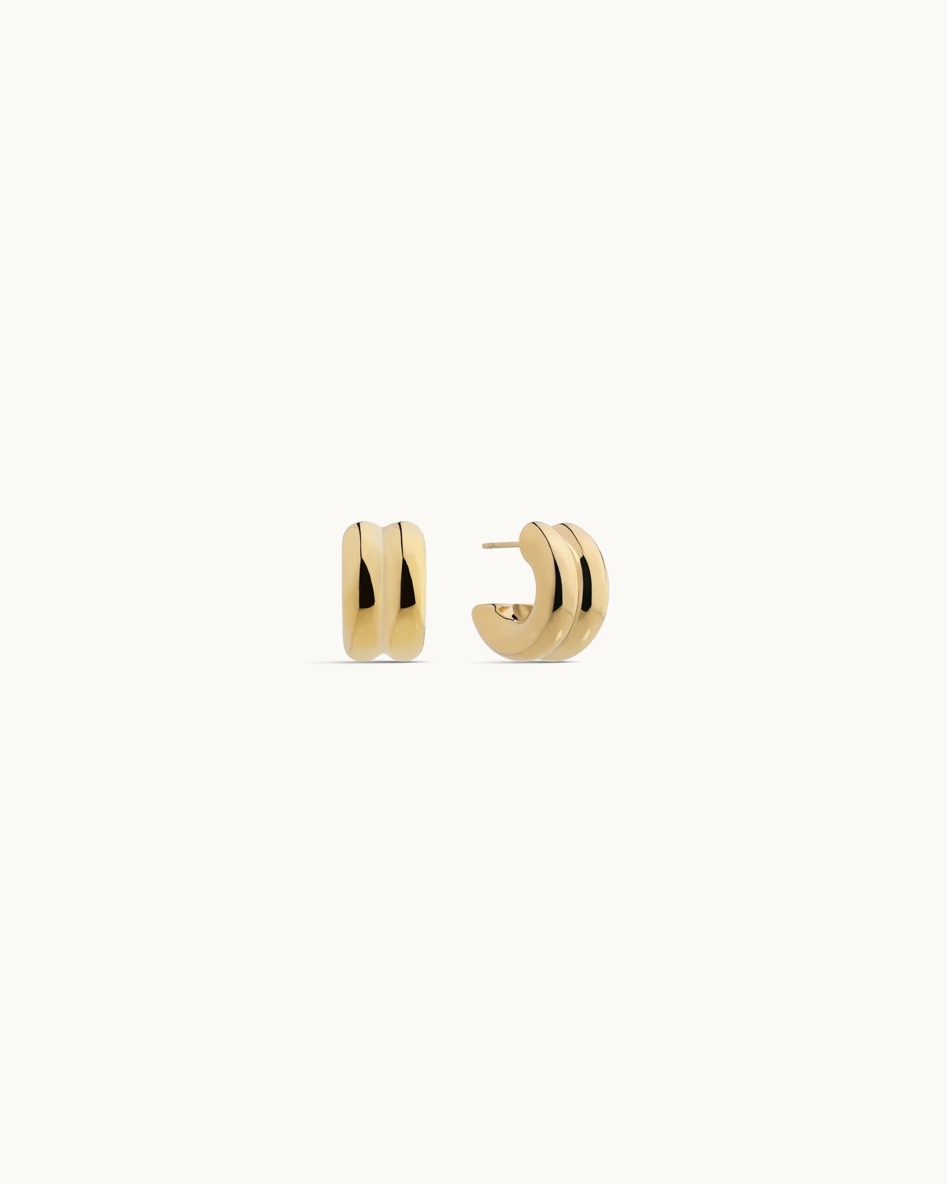Laura Huggie Earrings in Gold