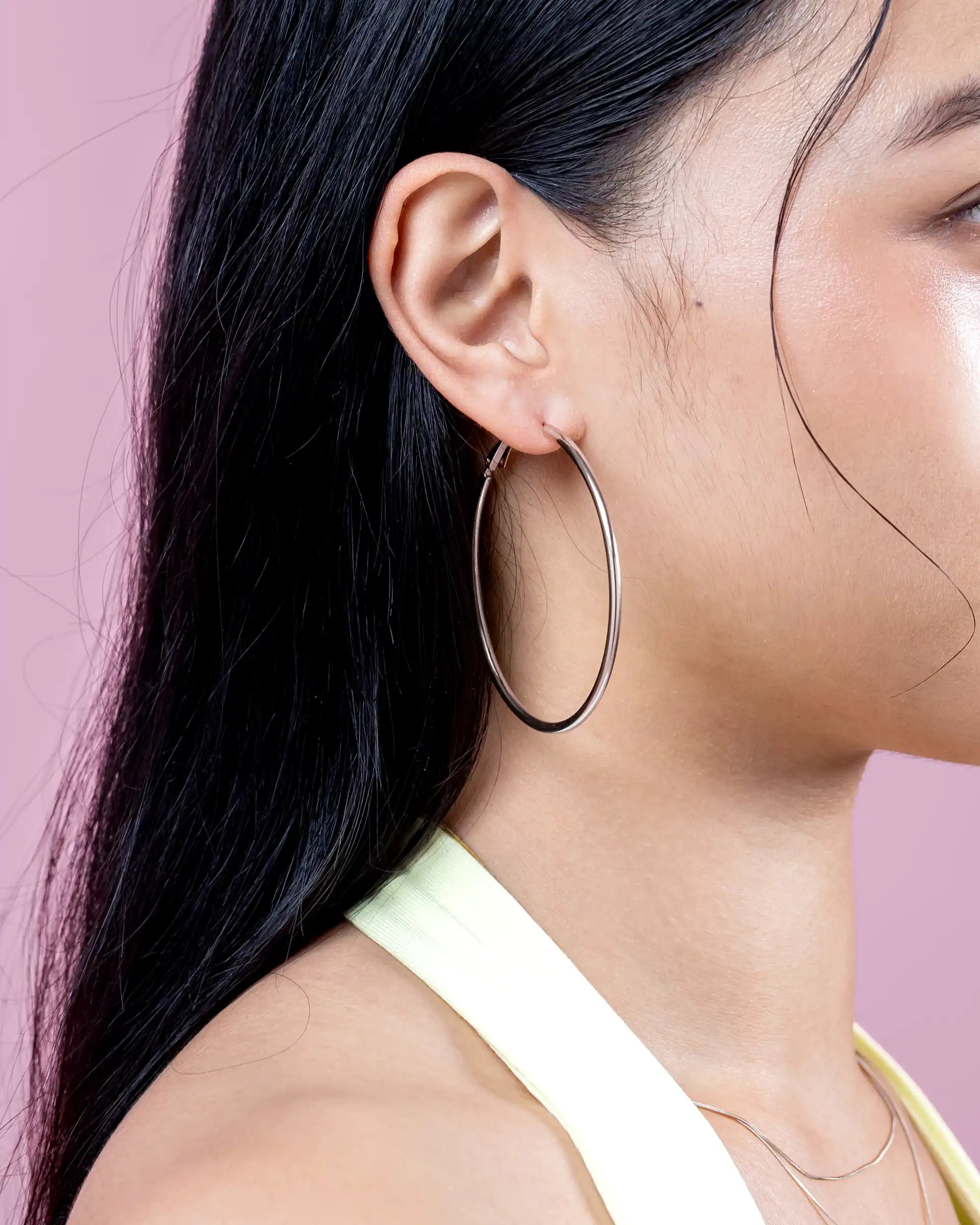 Dinnie Bold Hoop Earrings in Silver - XL