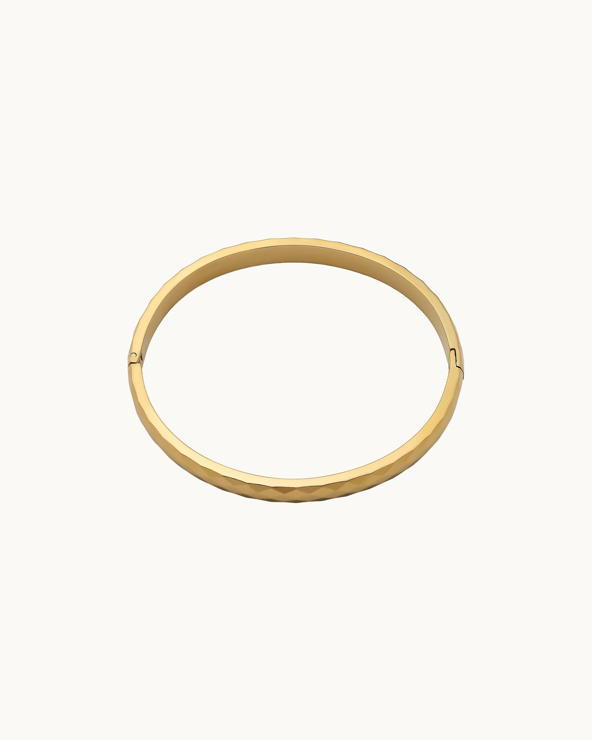 Roberta Faceted Bangle in Gold