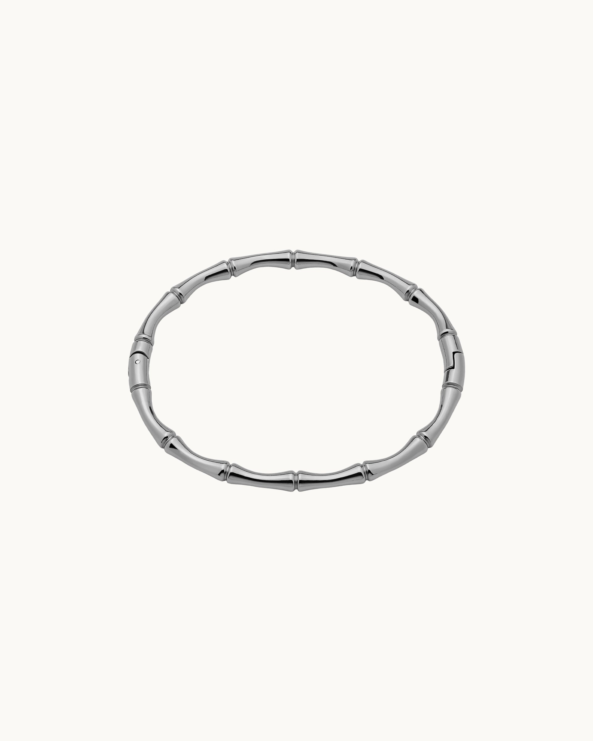 Reed Bamboo Bangle in Silver