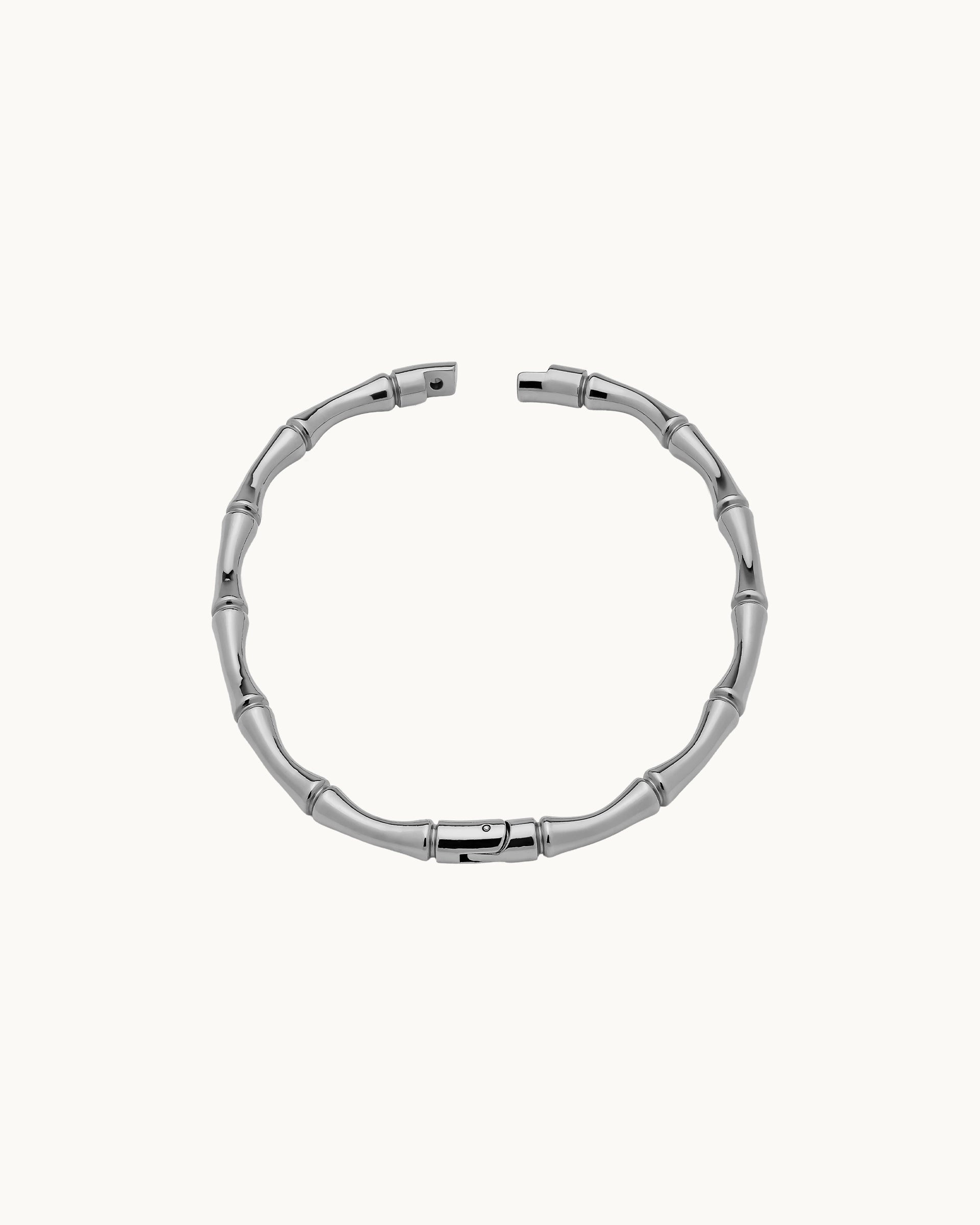 Reed Bamboo Bangle in Silver