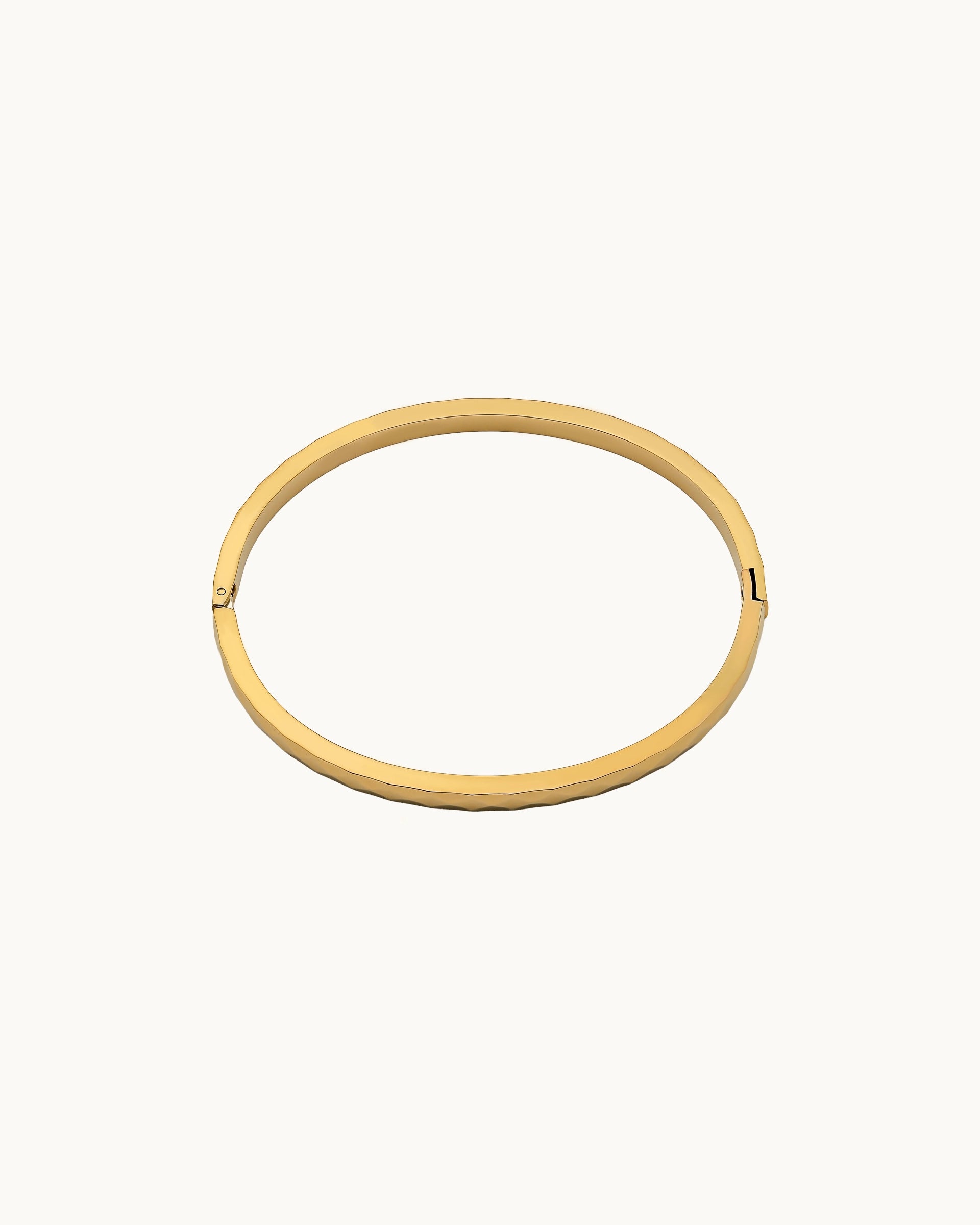 Alberta Faceted Bangle in Gold