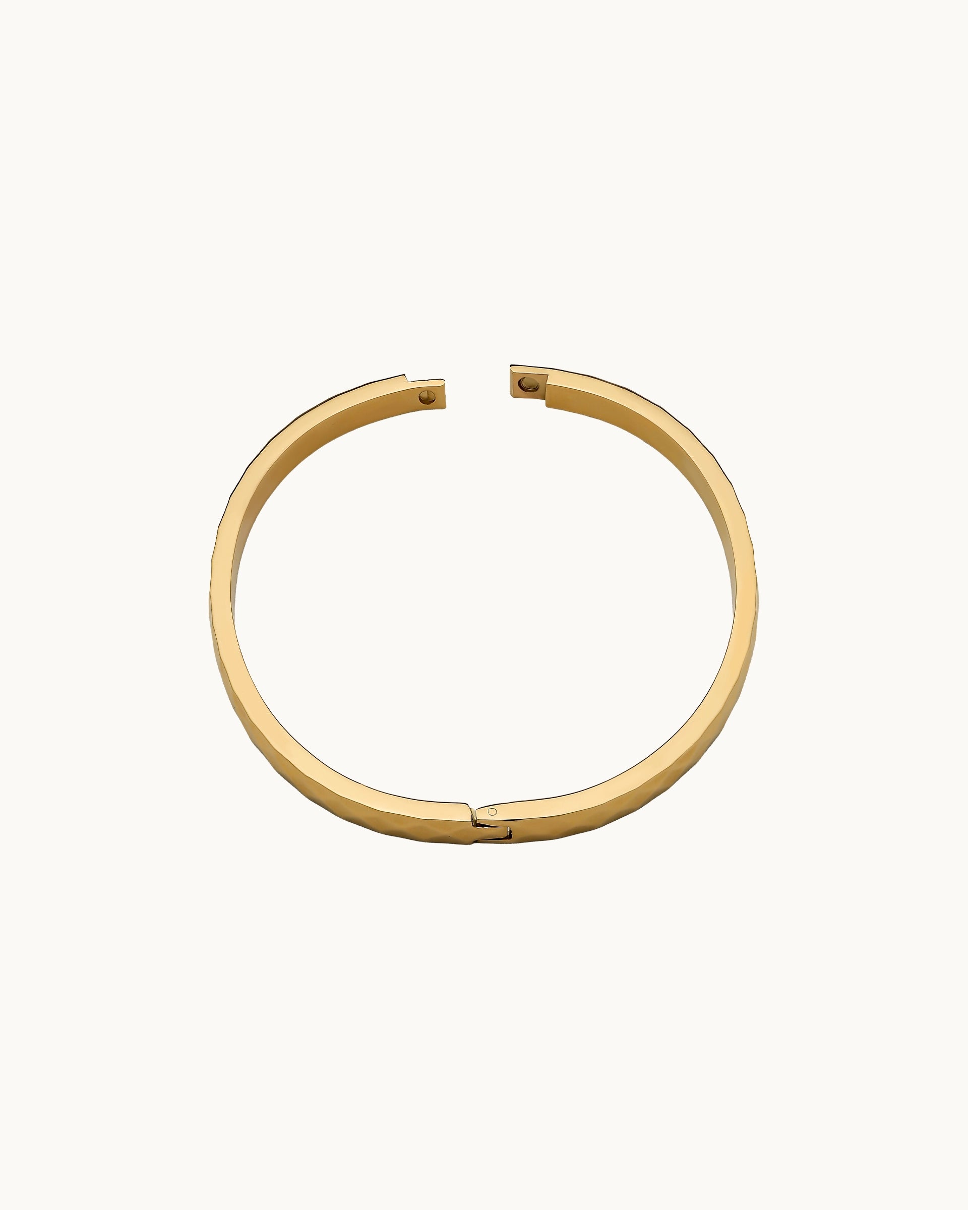Alberta Faceted Bangle in Gold