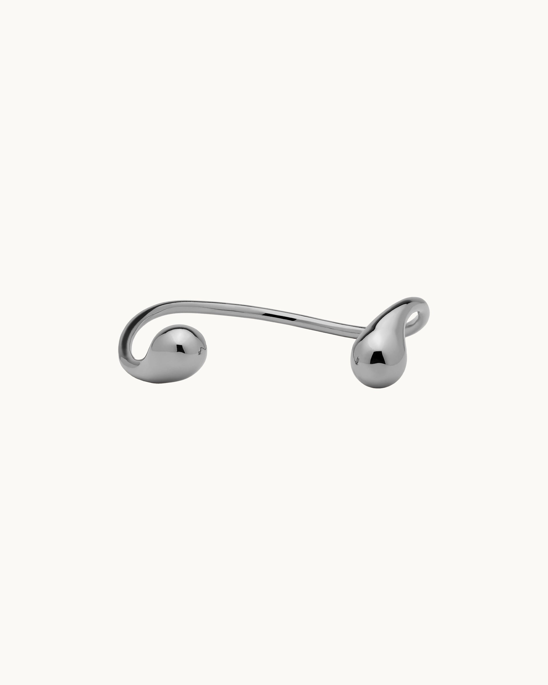 Effie Sculptural Cuff Bangle in Silver