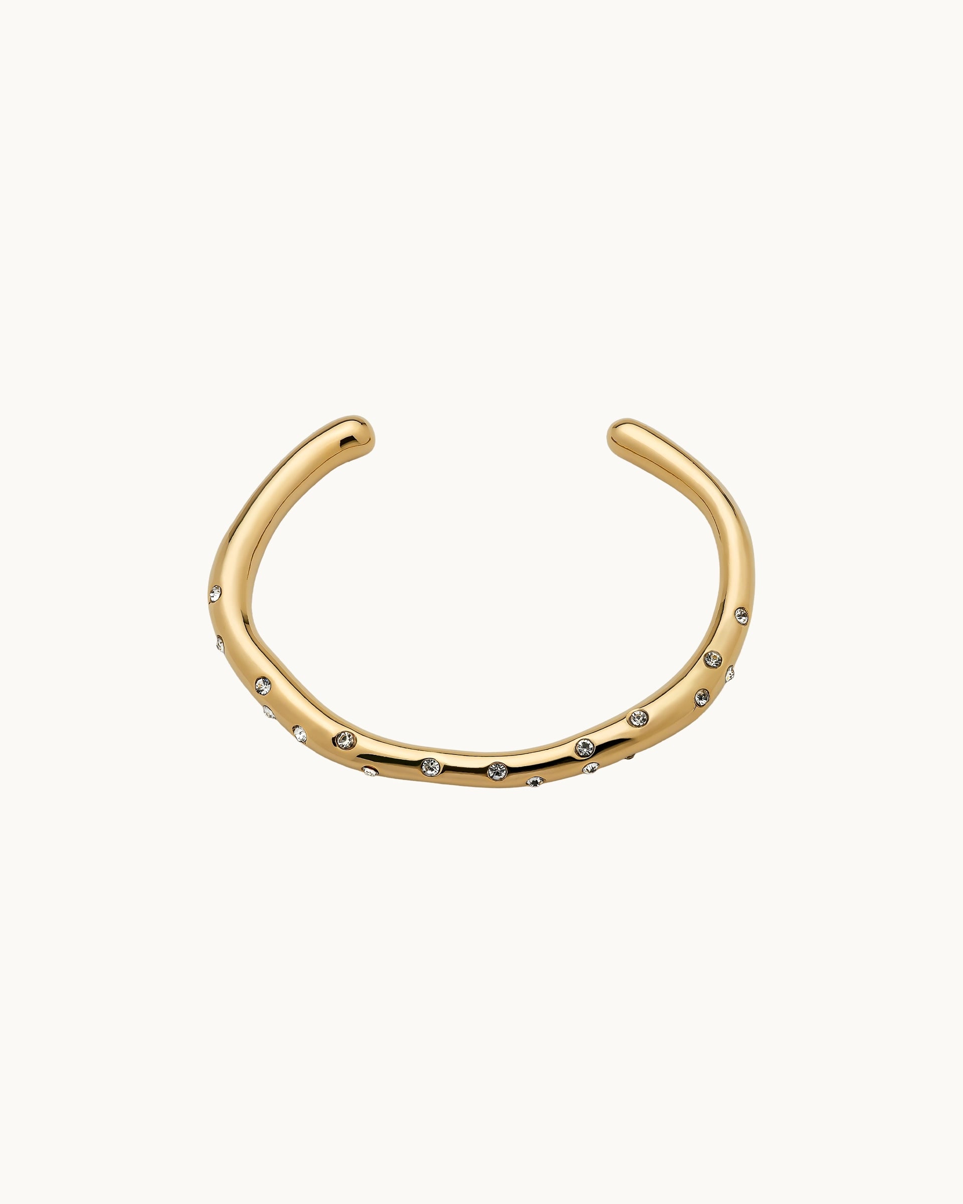 Gwyneth Sparkle Cuff Bangle in Gold
