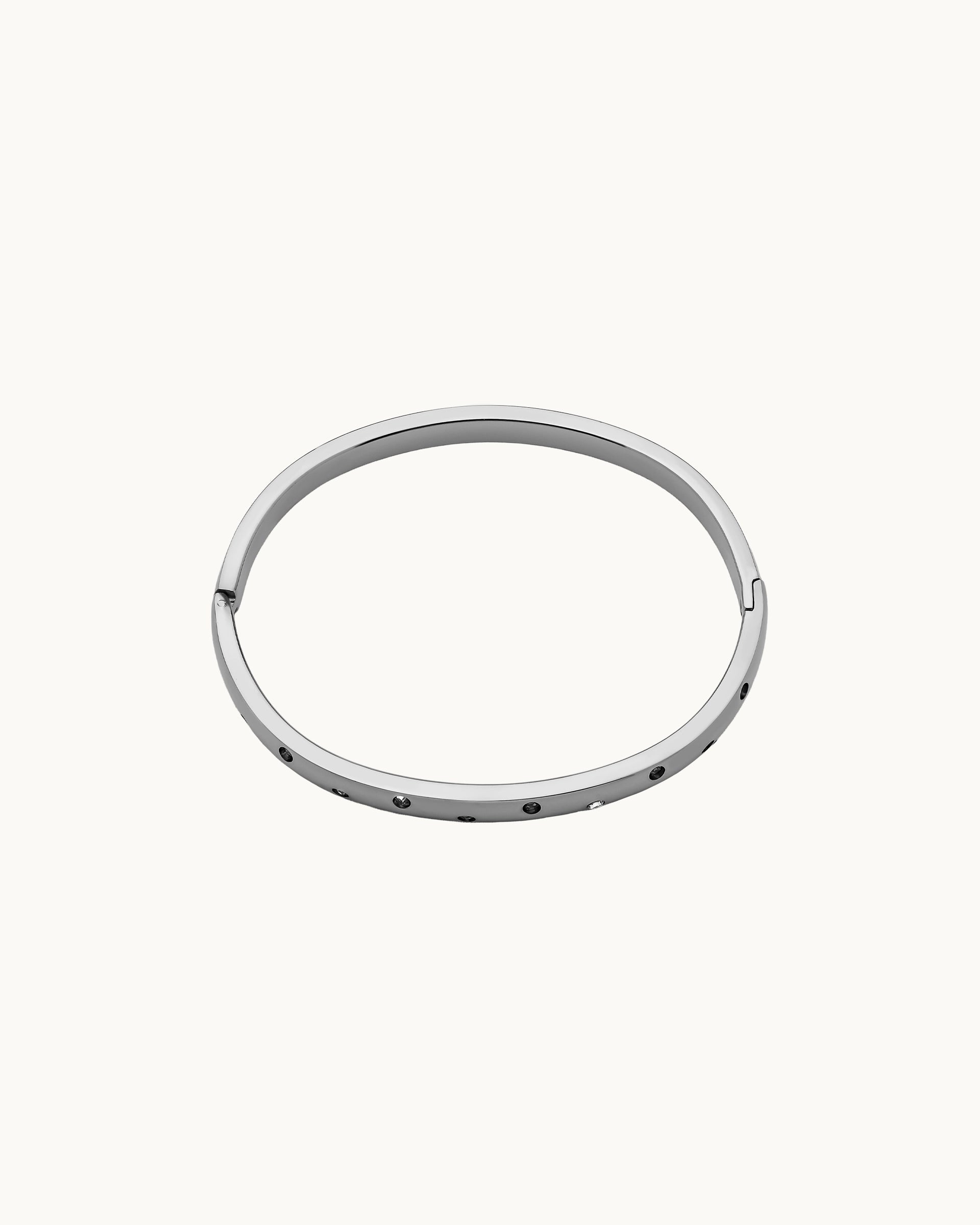 Vera Sparkle Bangle in Silver