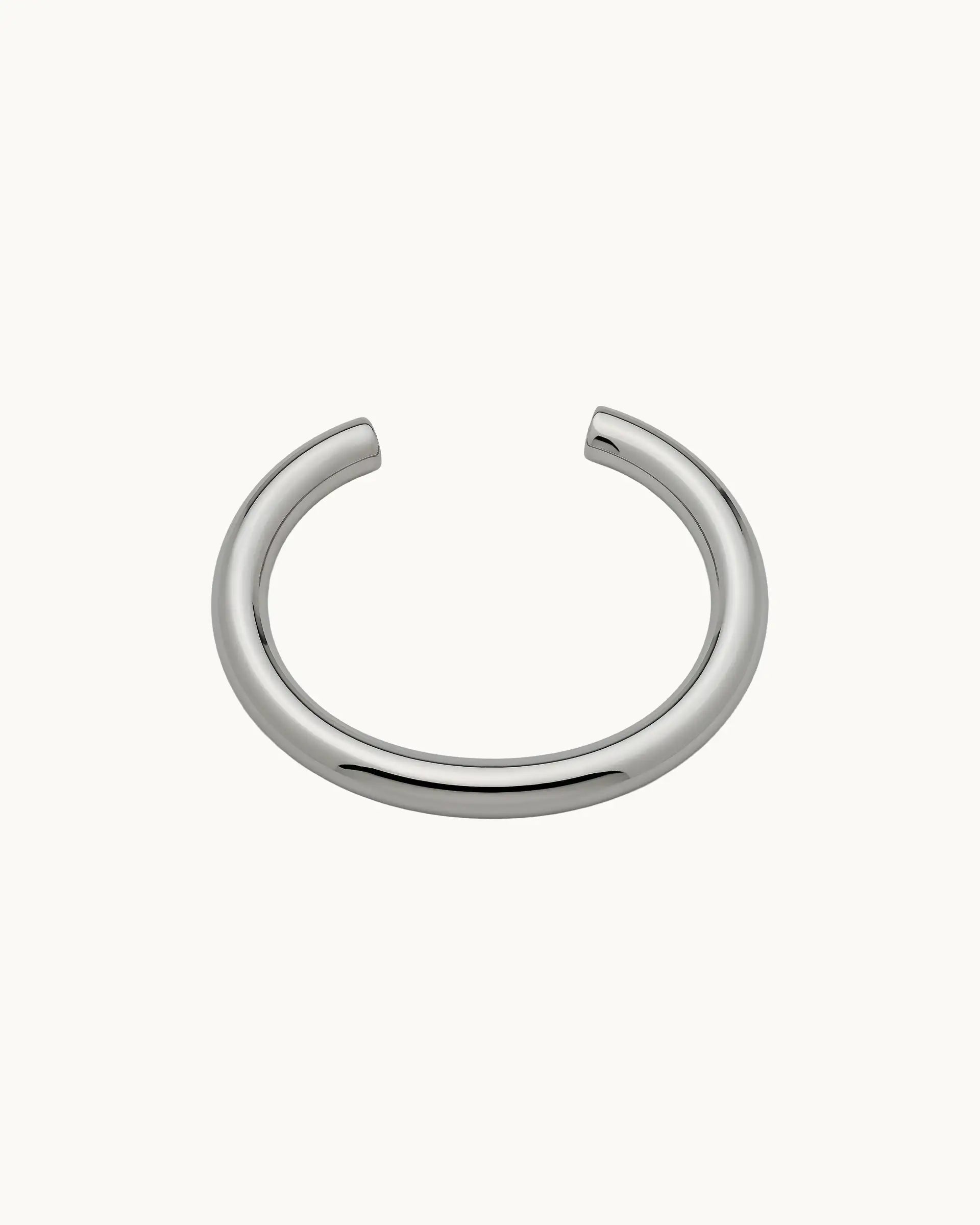 Pattie Chunky Cuff Bangle in Silver