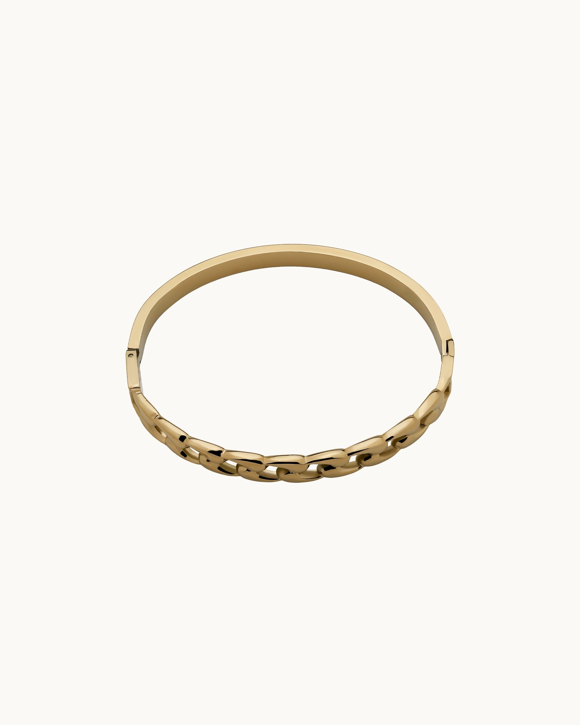 Polina Curb Chain Bangle in Gold