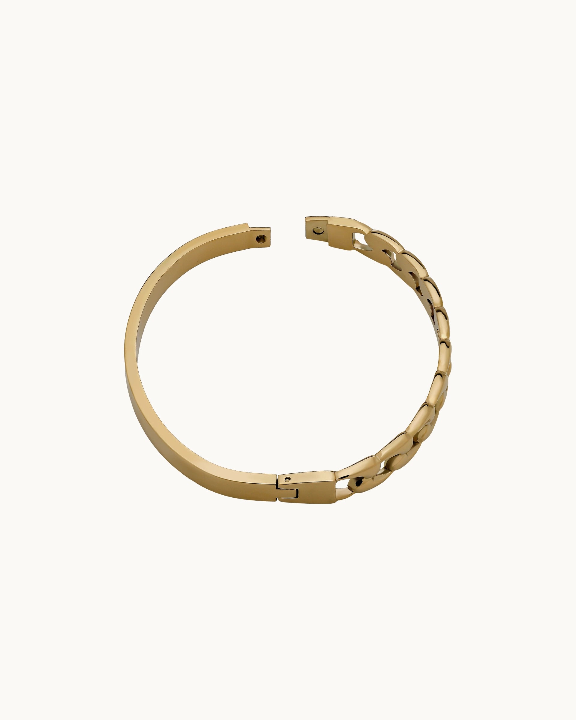 Polina Curb Chain Bangle in Gold