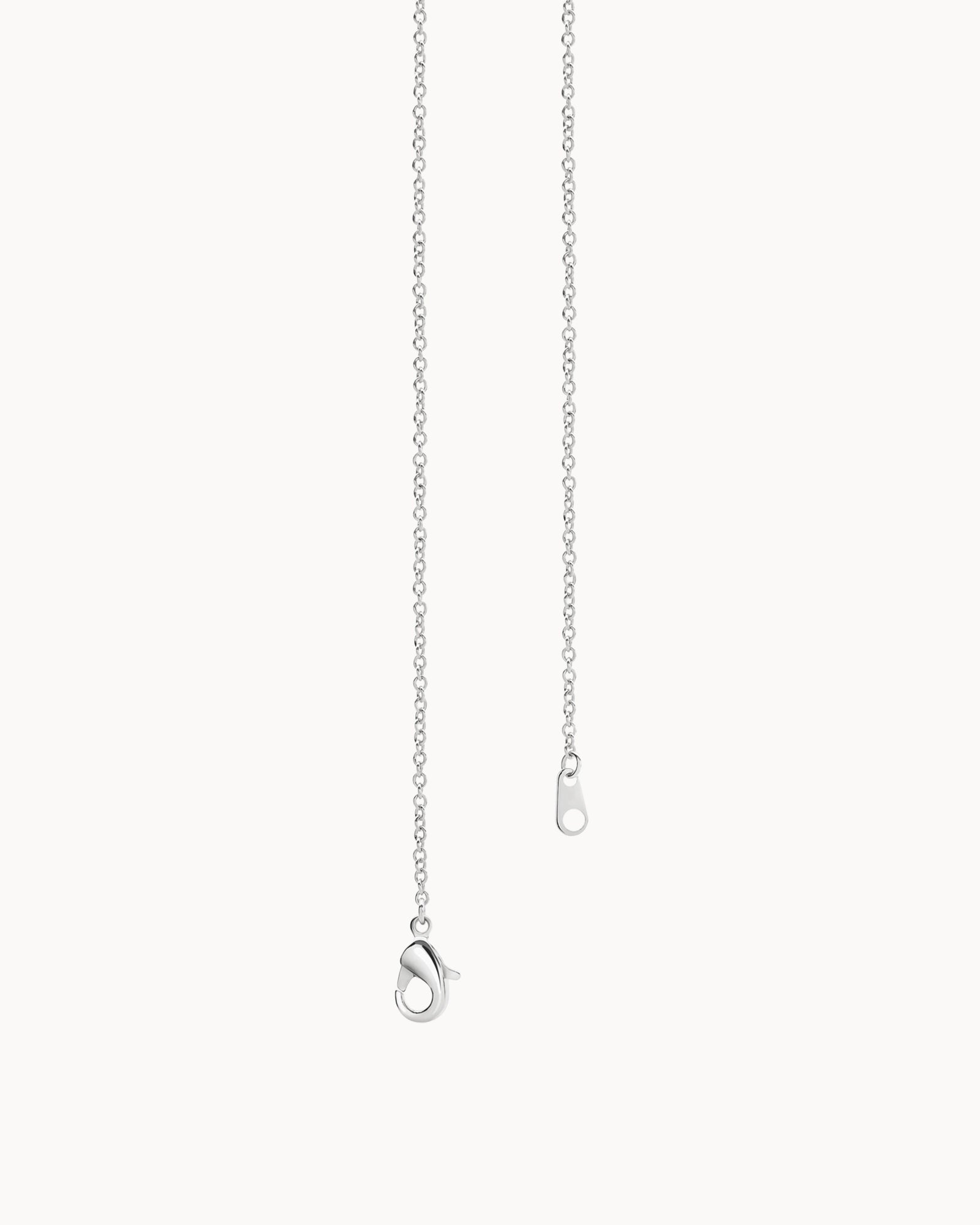 Solitaire Birthstone Necklace in Silver - Aquamarine