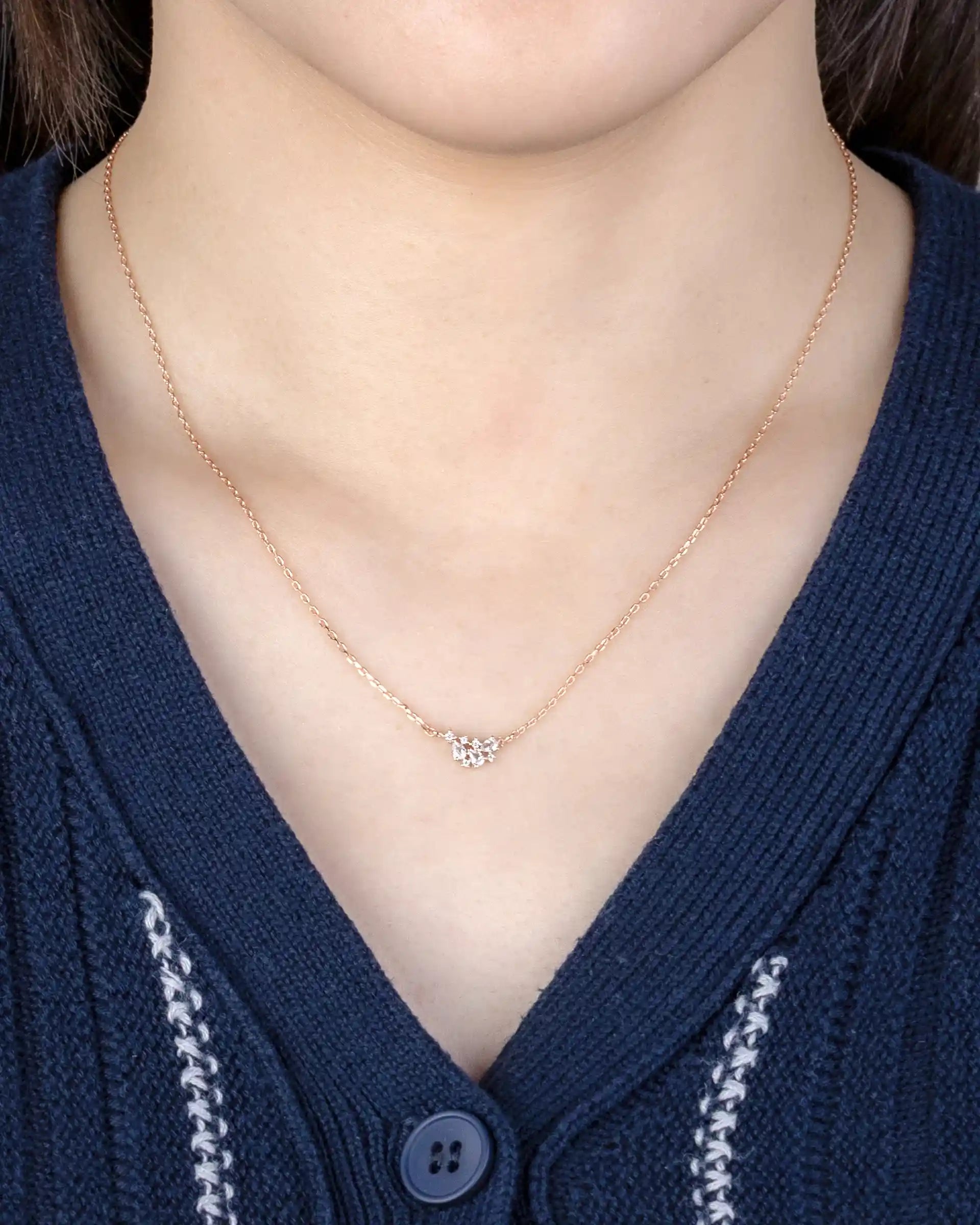 Nancy Sparkle Necklace in Rose Gold