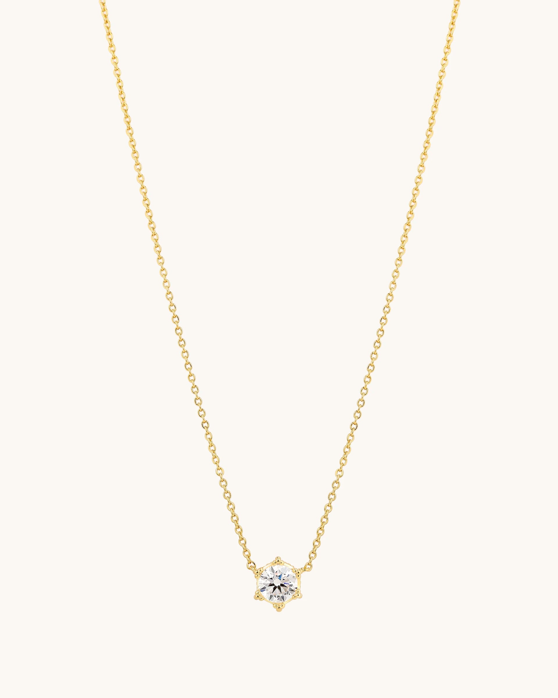 Seliora Solitaire Necklace in Gold