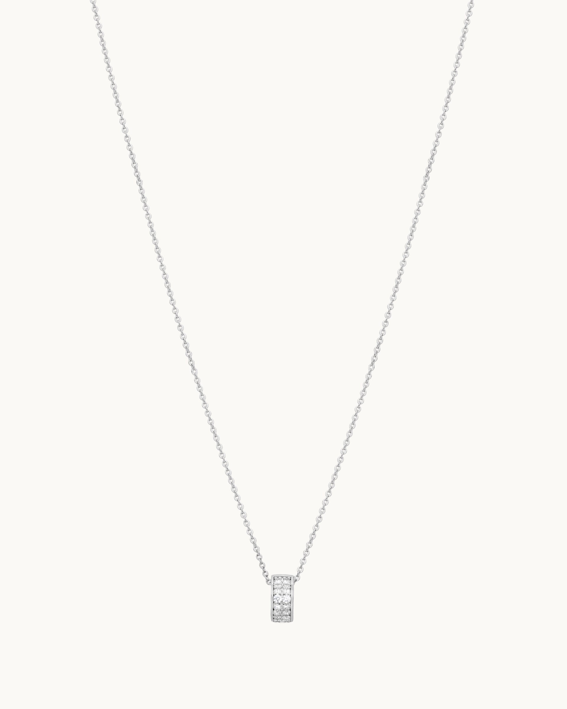 Angie Heart Necklace in Silver