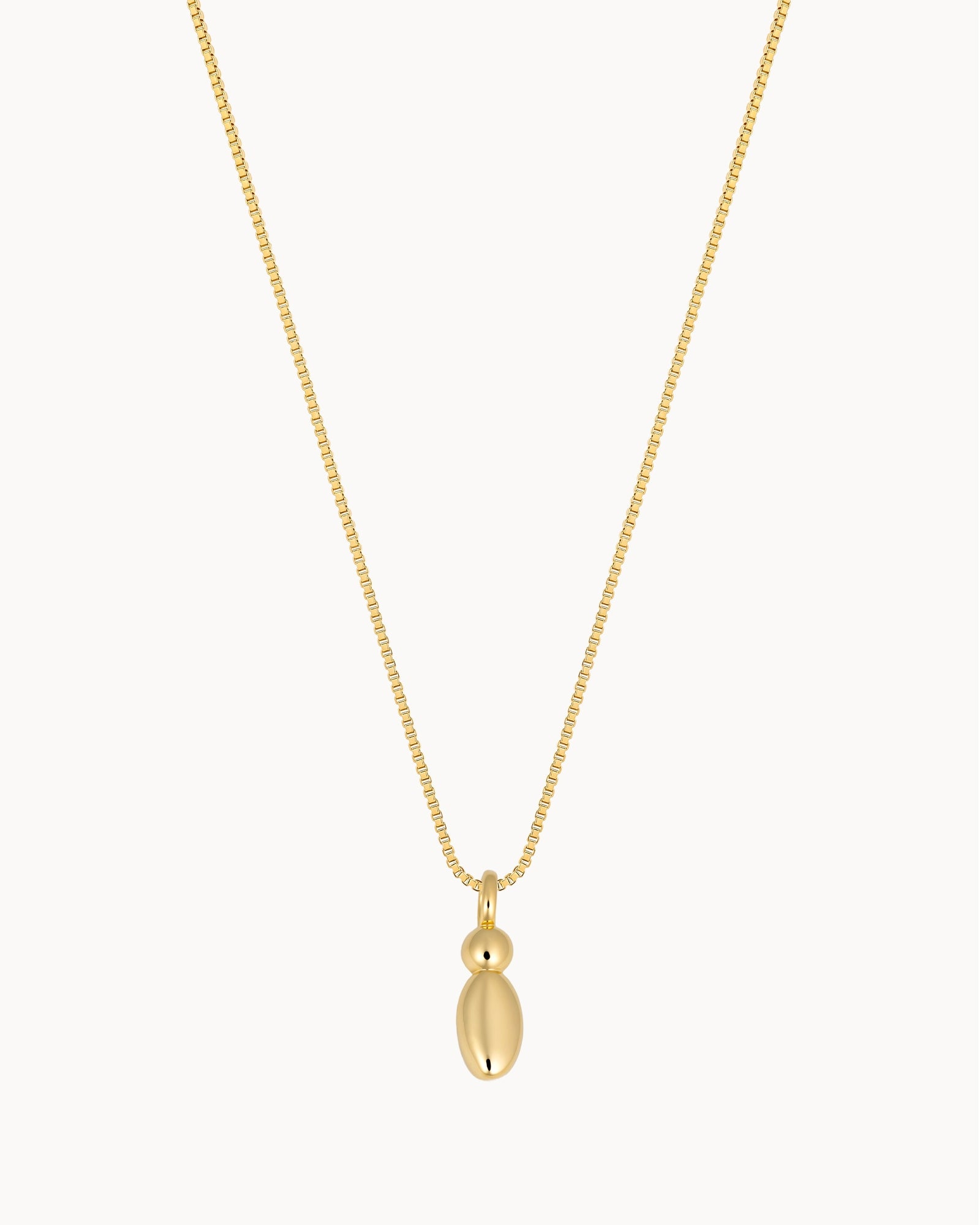 Bubble Initial 'I' Necklace in Gold
