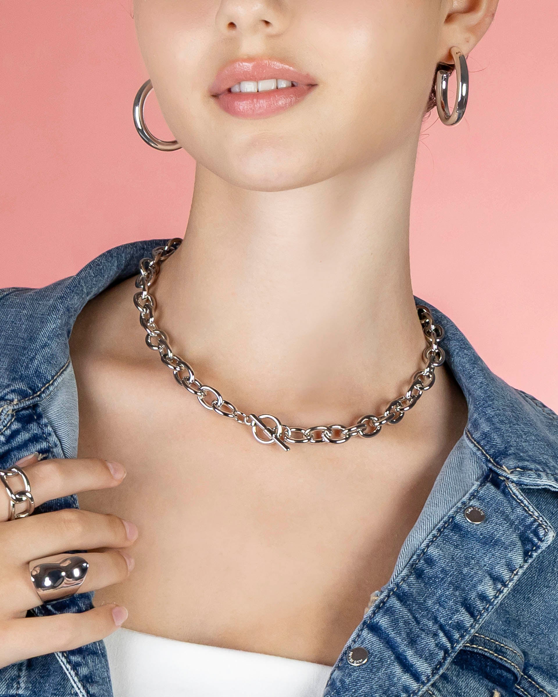 Lizeth Chain Necklace in Silver
