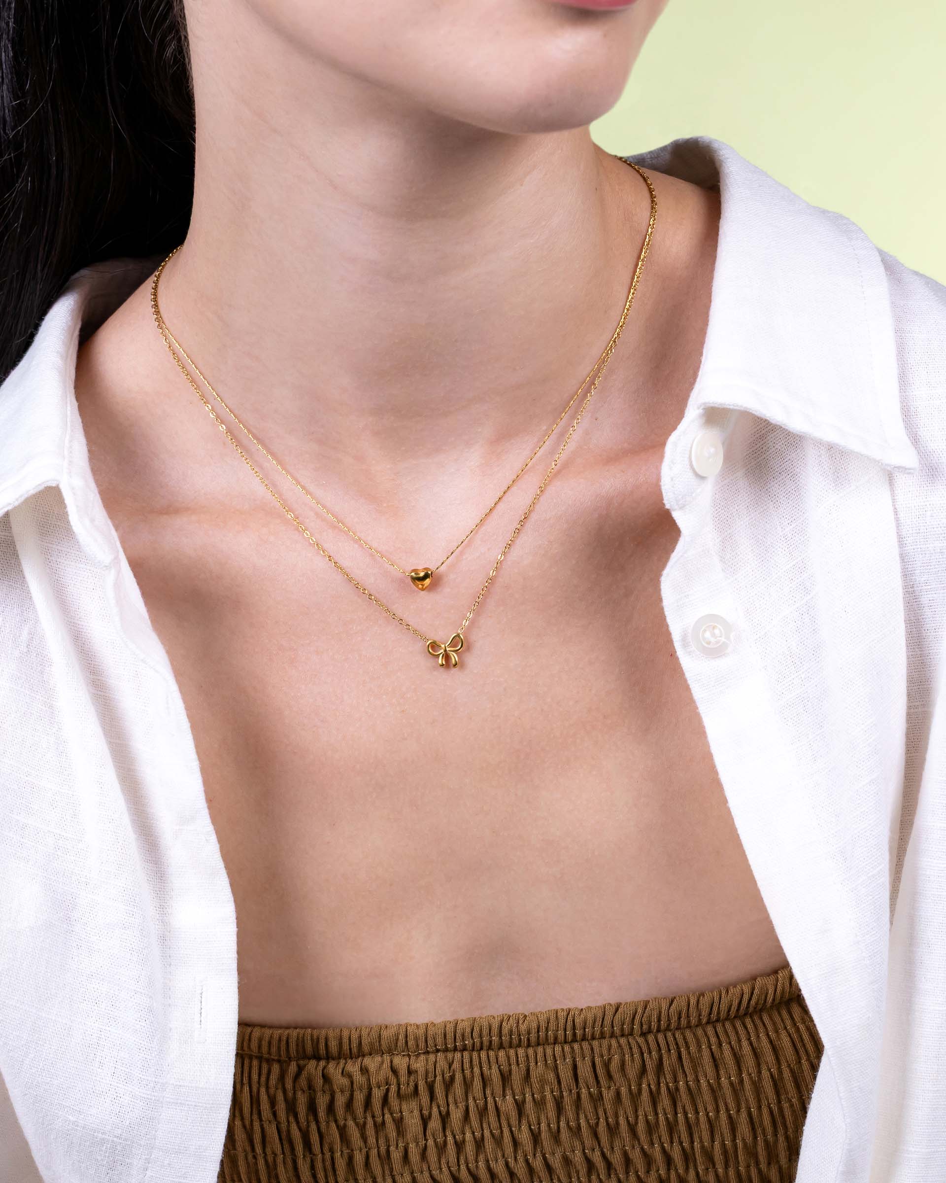 Pamela Heart Necklace in Gold