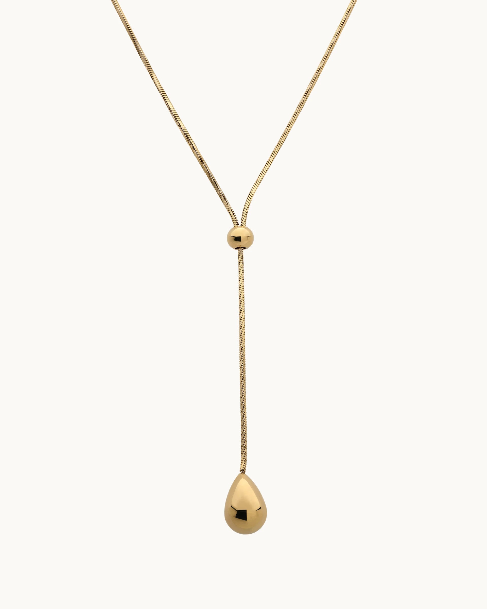 Harmony Lariat Necklace in Gold