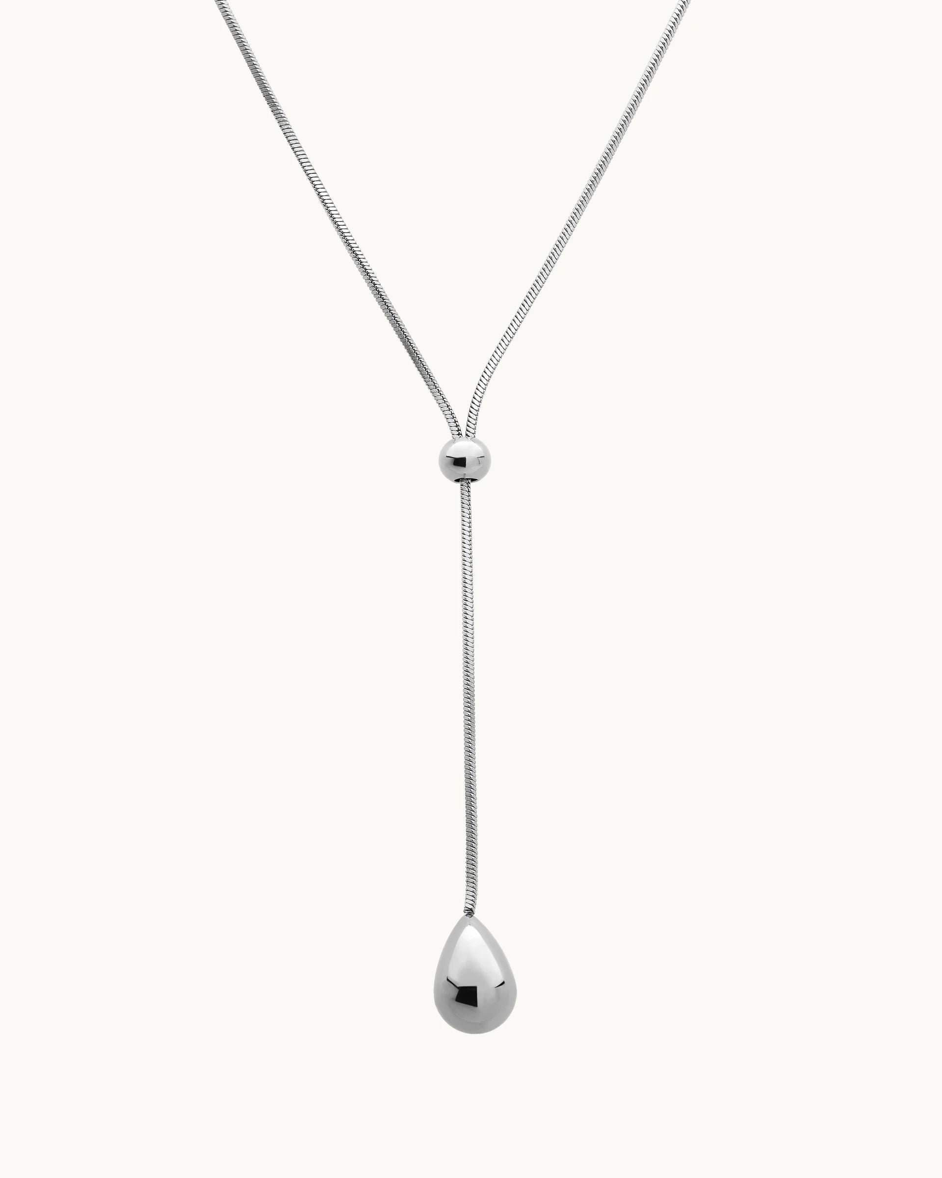 Harmony Lariat Necklace in Silver