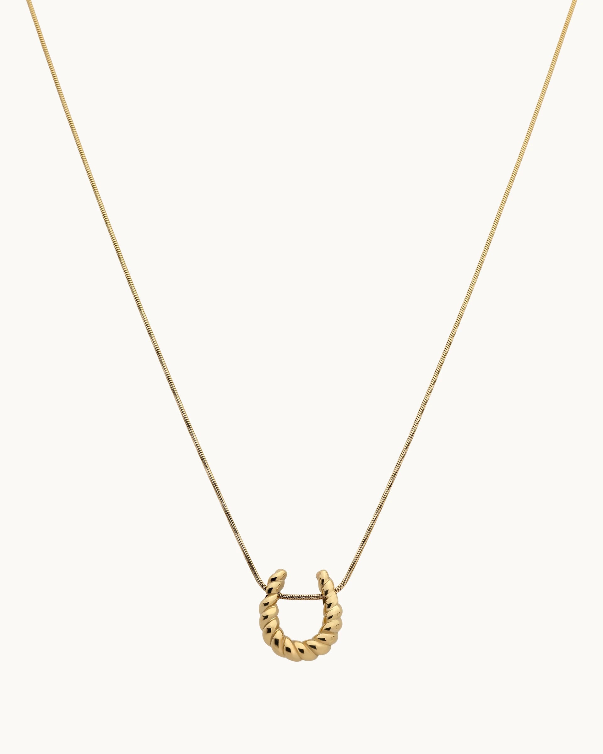 Aspen Horseshoe Necklace in Gold