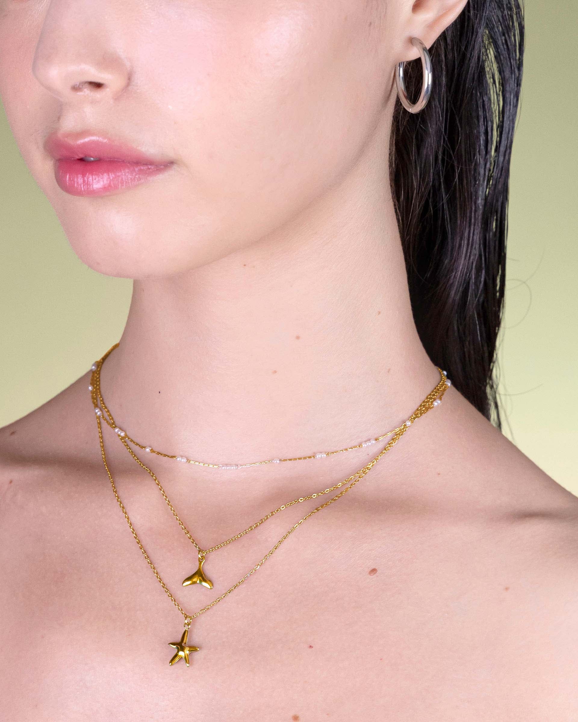Ashlyn Starfish Necklace in Gold