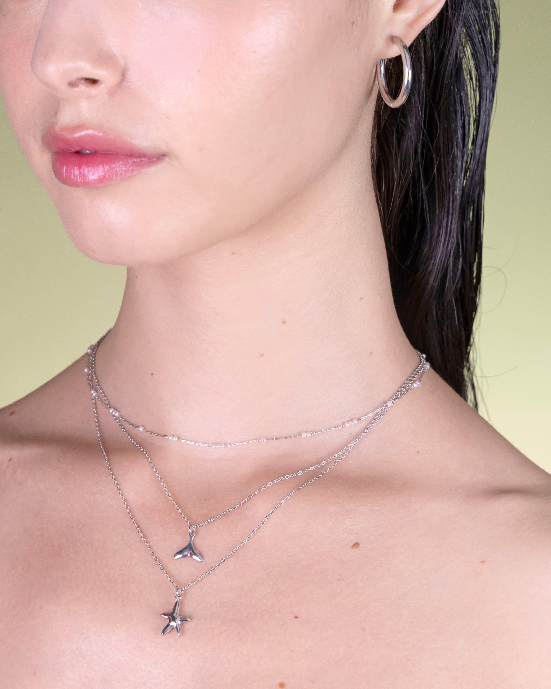 Larissa Pearl Necklace in Silver