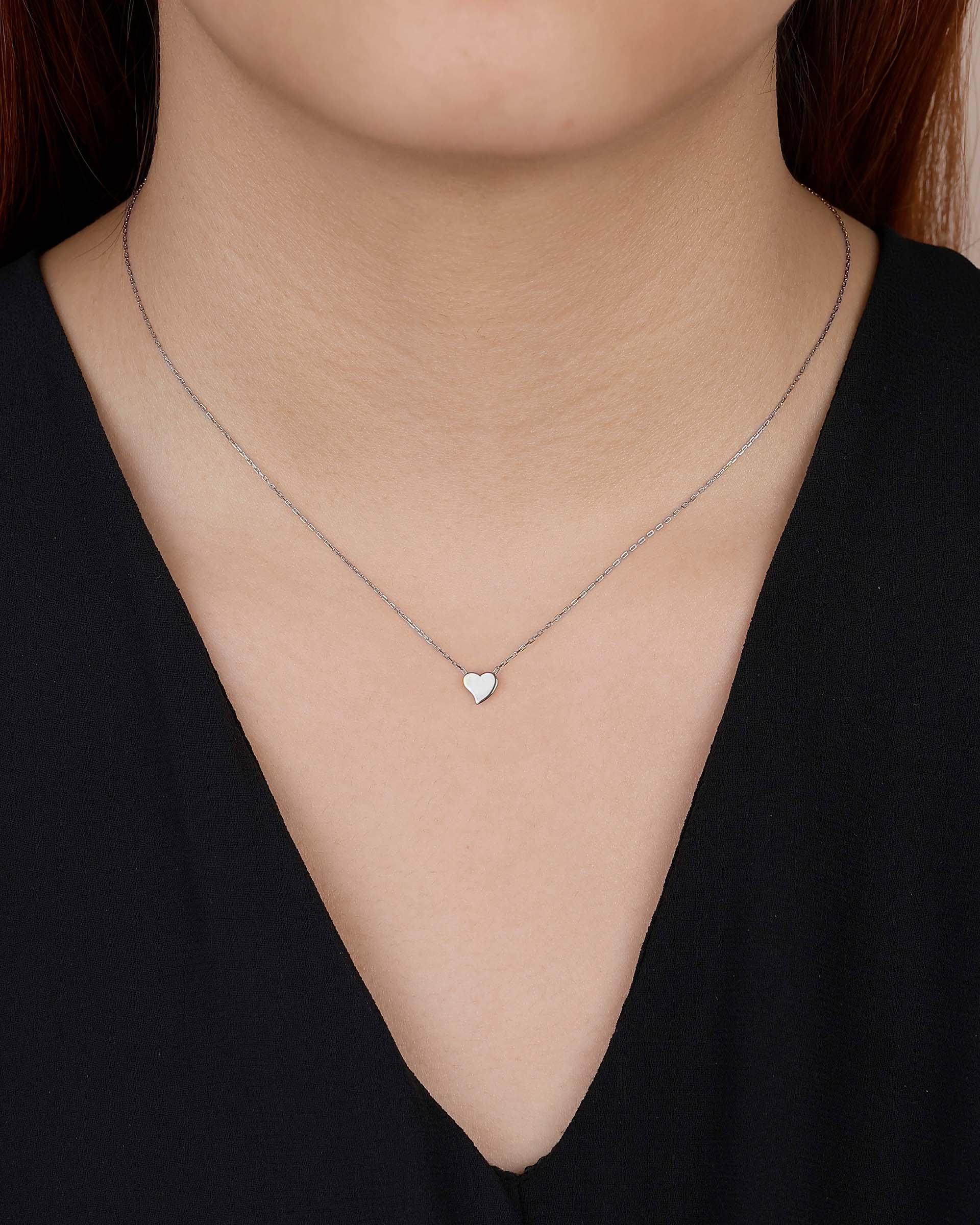 Berlin Heart Necklace in Silver
